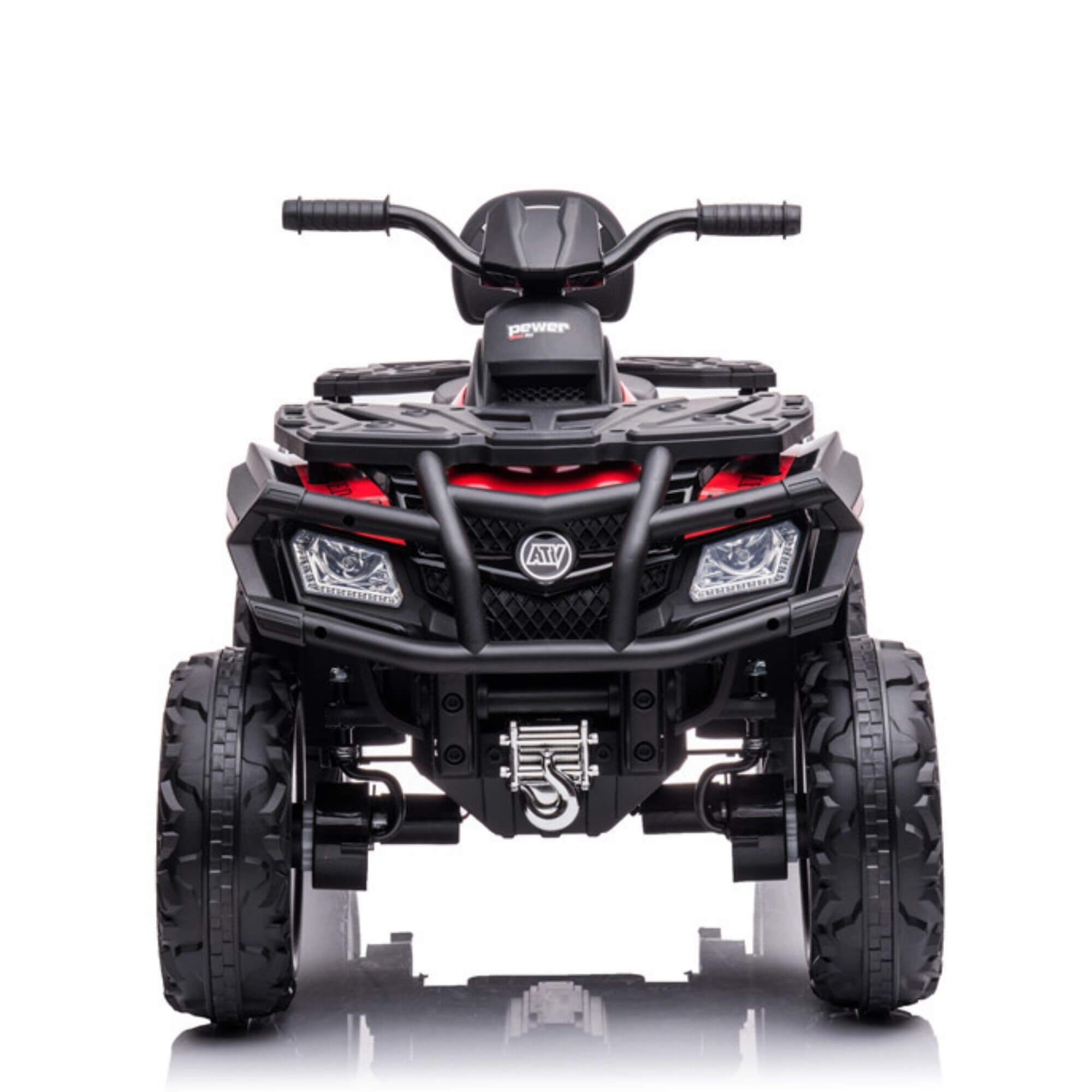 Upgraded Titan Edition 24V Kids’ 4x4 Ride-On Quad ATV with Rubber Tires, Leather Seat, BT image 12