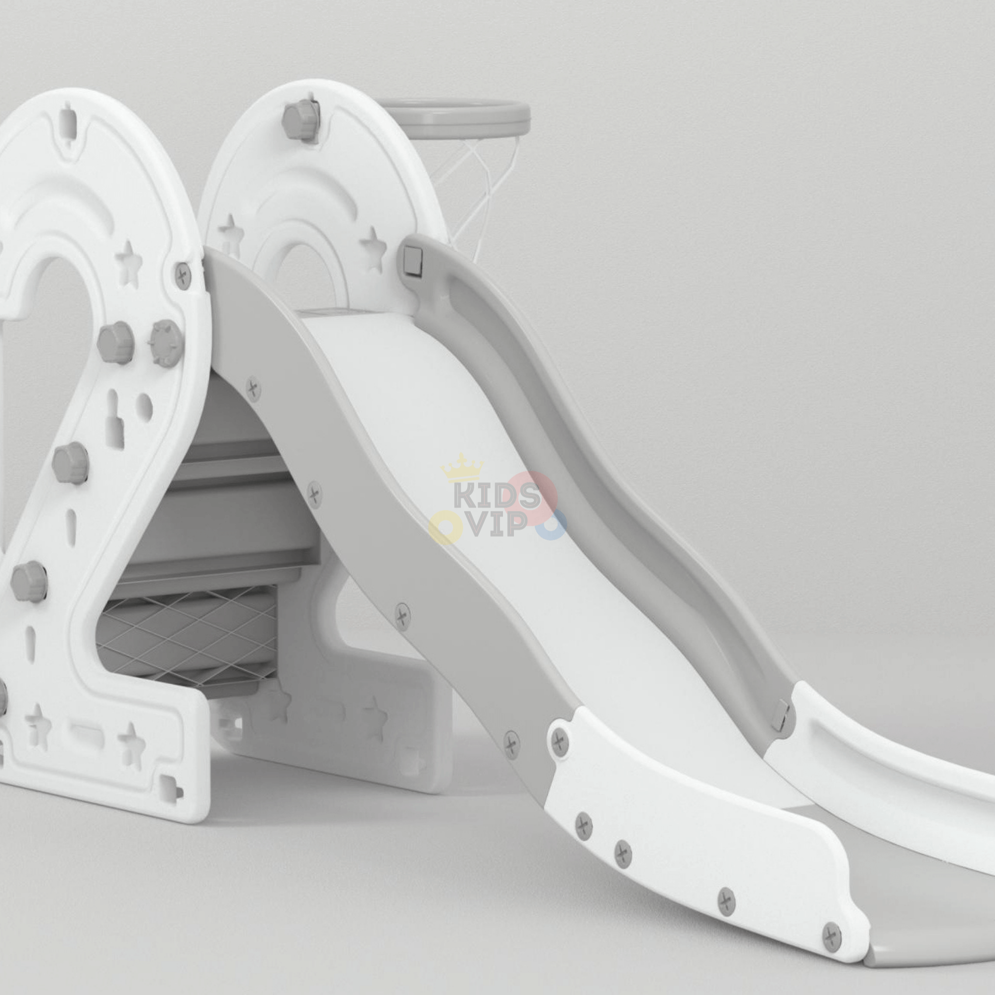 Indoor / Outdoor Number Edition Slide with Full Step and Basketball Ring for Toddlers and Infants image 2
