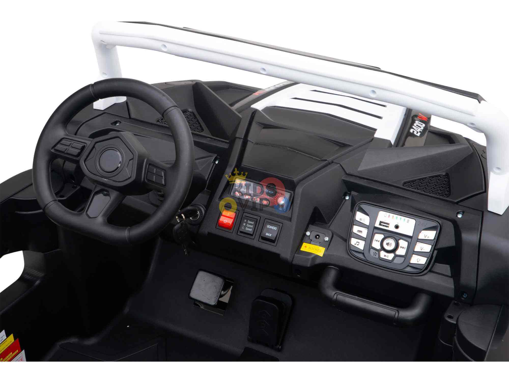 White Heavy Duty Blade XR Edition 2-Seater 24V/180W Ride-On Buggy, Brushless Motor, Inflatable Tires, No RC image 2