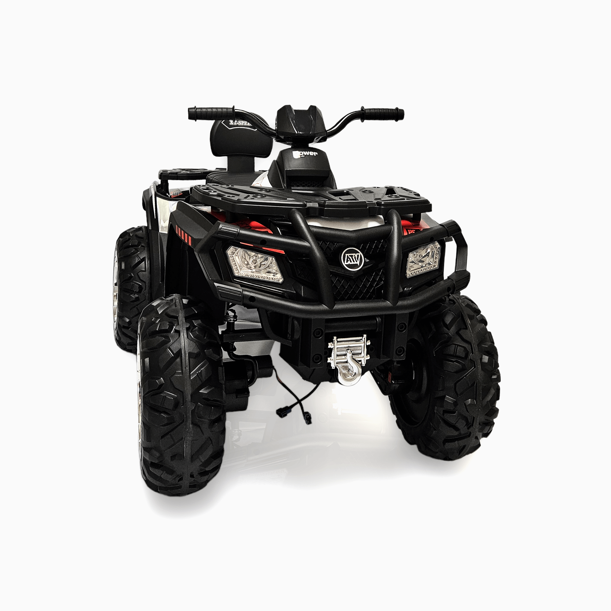 Upgraded Titan Edition 24V Kids’ 4x4 Ride-On Quad ATV with Rubber Tires, Leather Seat, BT image 2