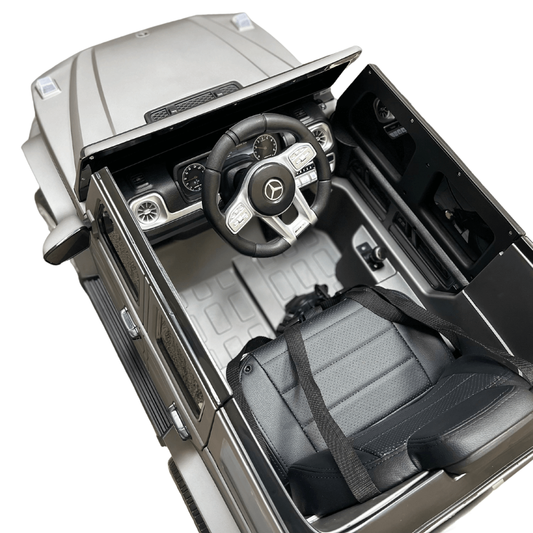 Luxury Matte Grey Edition Mercedes Benz AMG G63 12V Ride-On Truck, BT, RC image 3