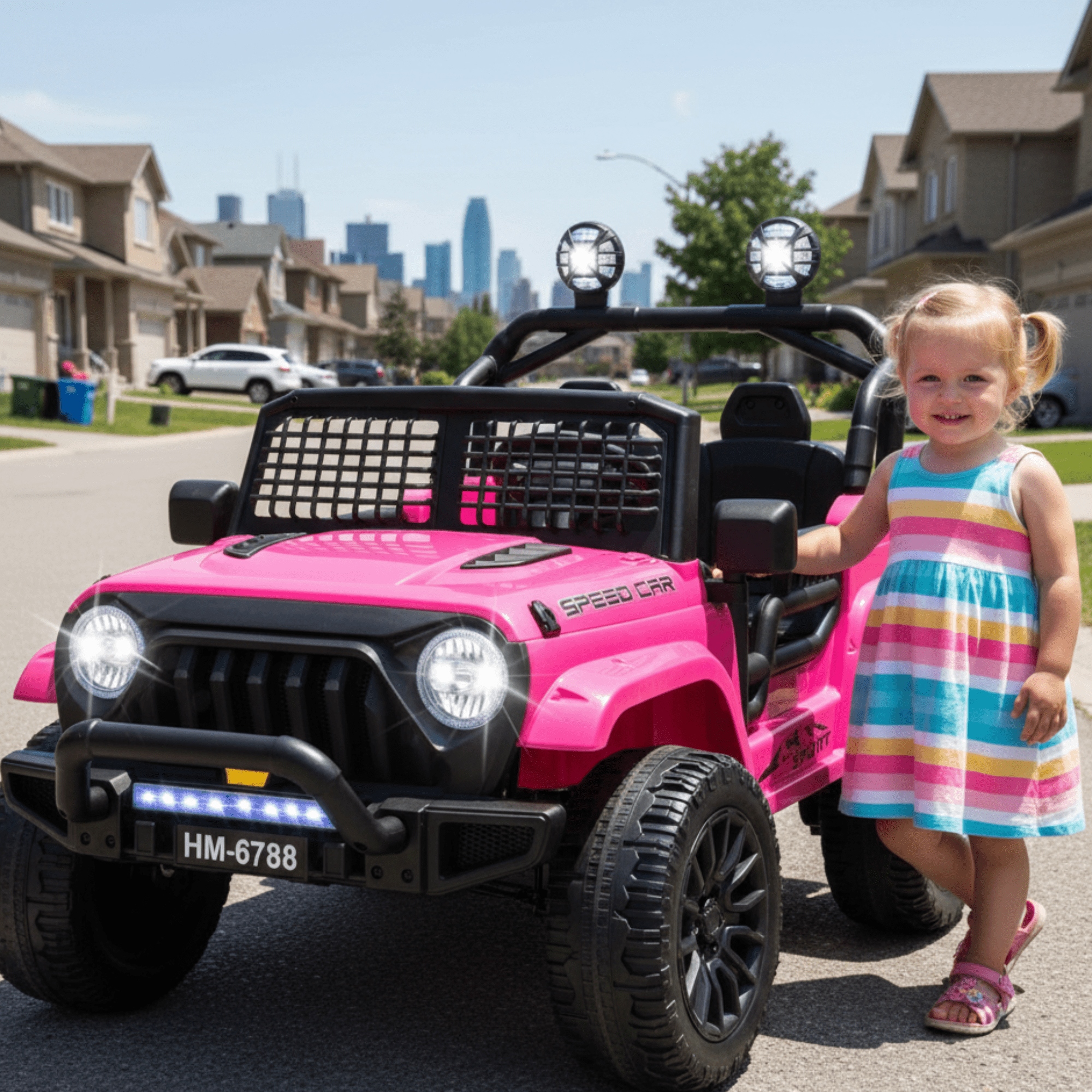 Pink 24V TrailX 2-Seater 24V 4X4/AWD Kids Ride on UTV Buggy W/ EVA Rubber Wheels, Music & RC.