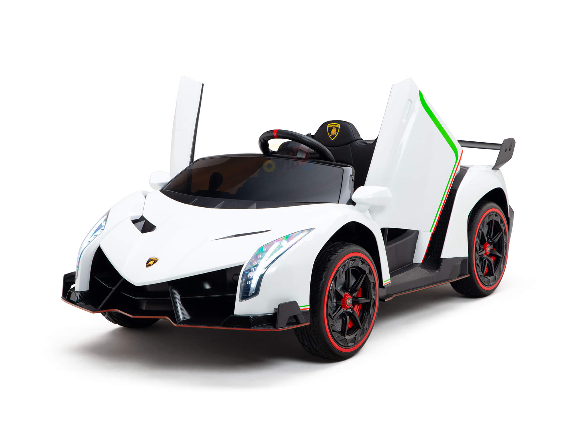 Limited White Edition Lamborghini Veneno 12V 4X4 Toddlers Ride-on Car, BT, RC image 9