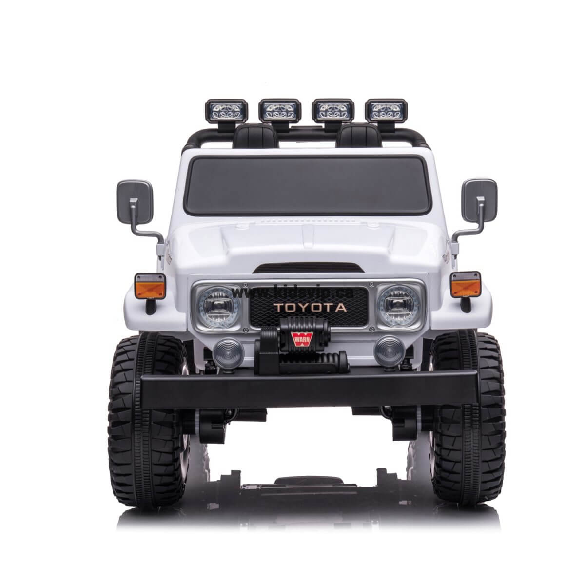 White 2-Seater Premium Edition Toyota 24V / 4x4 Truck for Kids, RC image 1