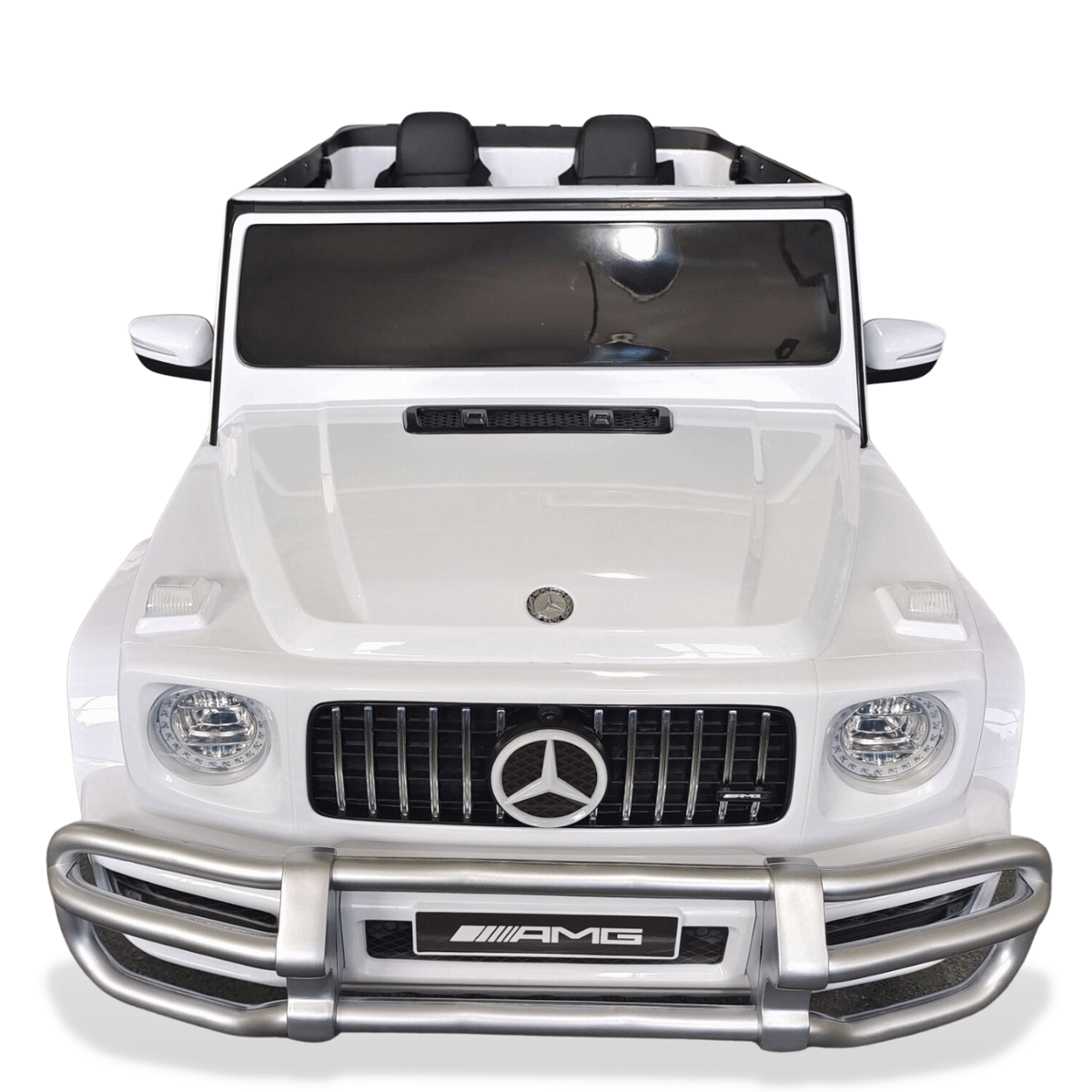 Exclusive White Mercedes Benz G Series 2-Seater 24V Kids Ride-on Truck, EVA Wheels, Leather Seats, Light-up Logo, 4WD, BT, RC image 13