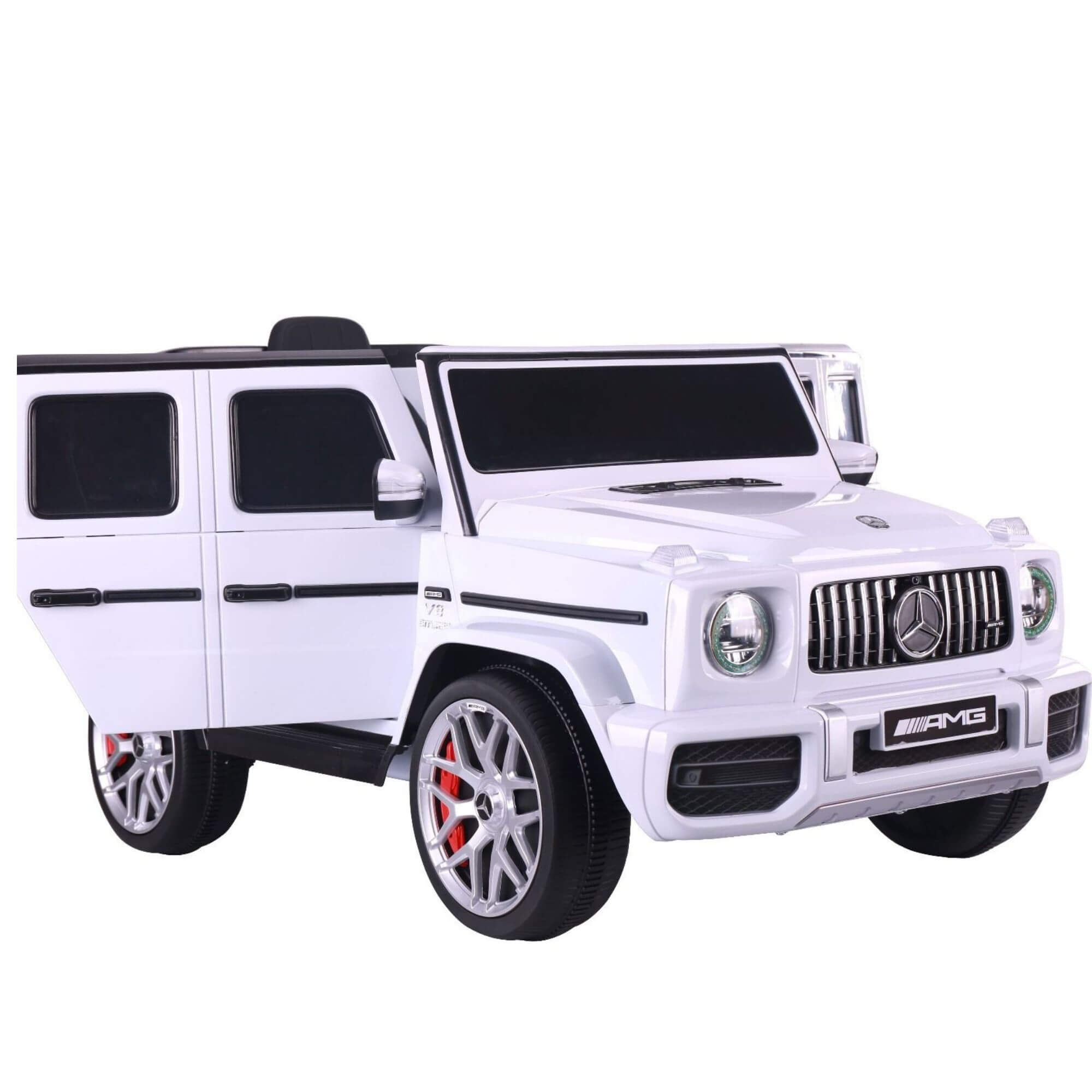 Luxury White Edition Mercedes Benz AMG G63 12V Ride-On Truck, BT, RC image 9