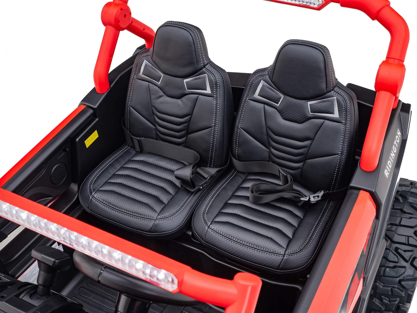 Red 2-Seater XXL Premium MegaTrek 2-Seater 24V 4X4/AWD Kids Ride on UTV Buggy W/ EVA Rubber Wheels, BT & RC.