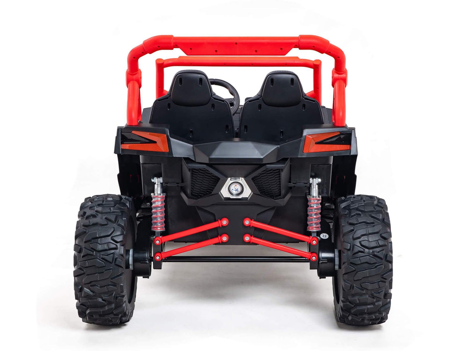 Red 2-Seater XXL Premium MegaTrek 2-Seater 24V 4X4/AWD Kids Ride on UTV Buggy W/ EVA Rubber Wheels, BT & RC.