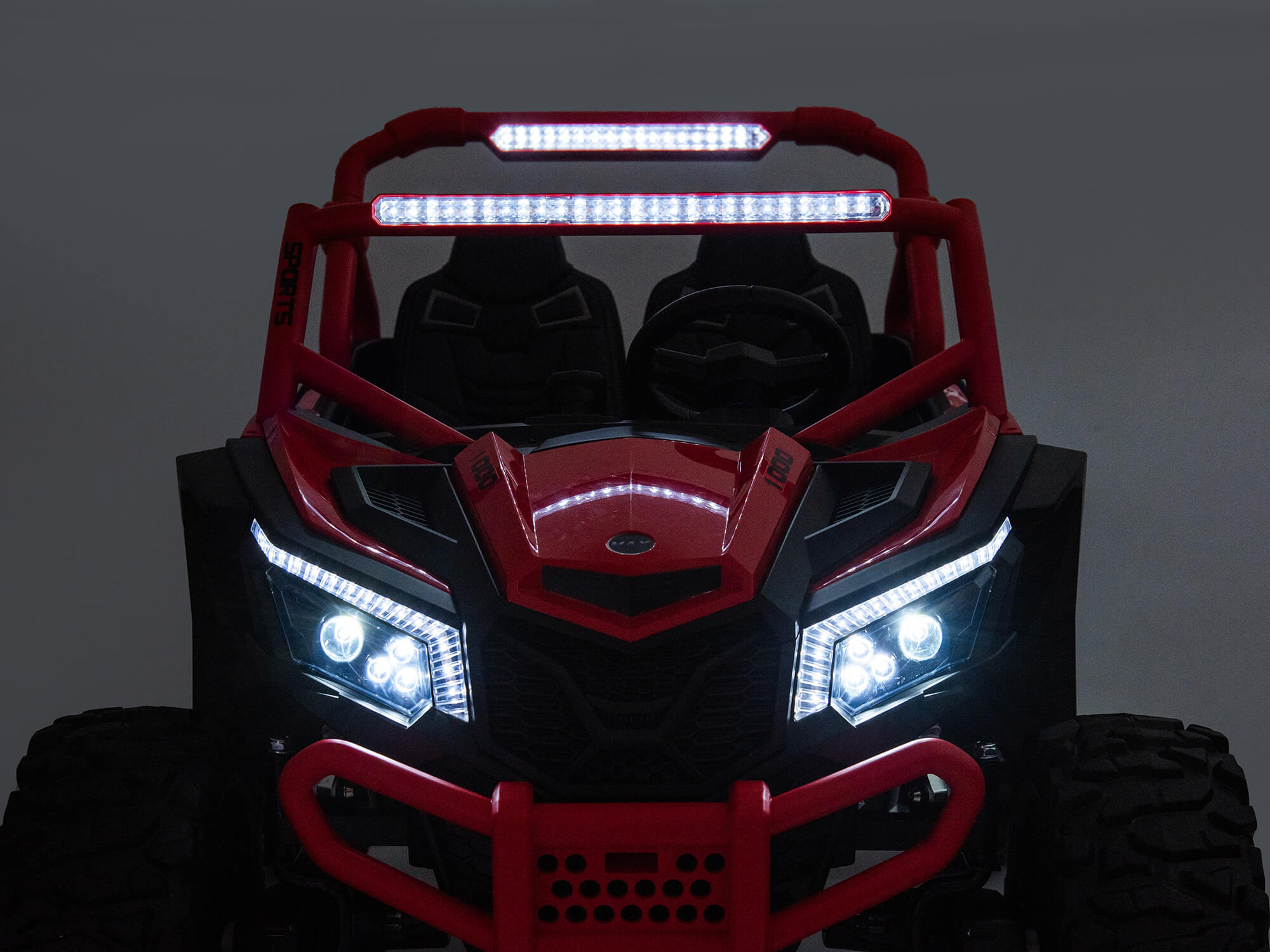 Red 2-Seater XXL Premium MegaTrek 2-Seater 24V 4X4/AWD Kids Ride on UTV Buggy W/ EVA Rubber Wheels, BT & RC