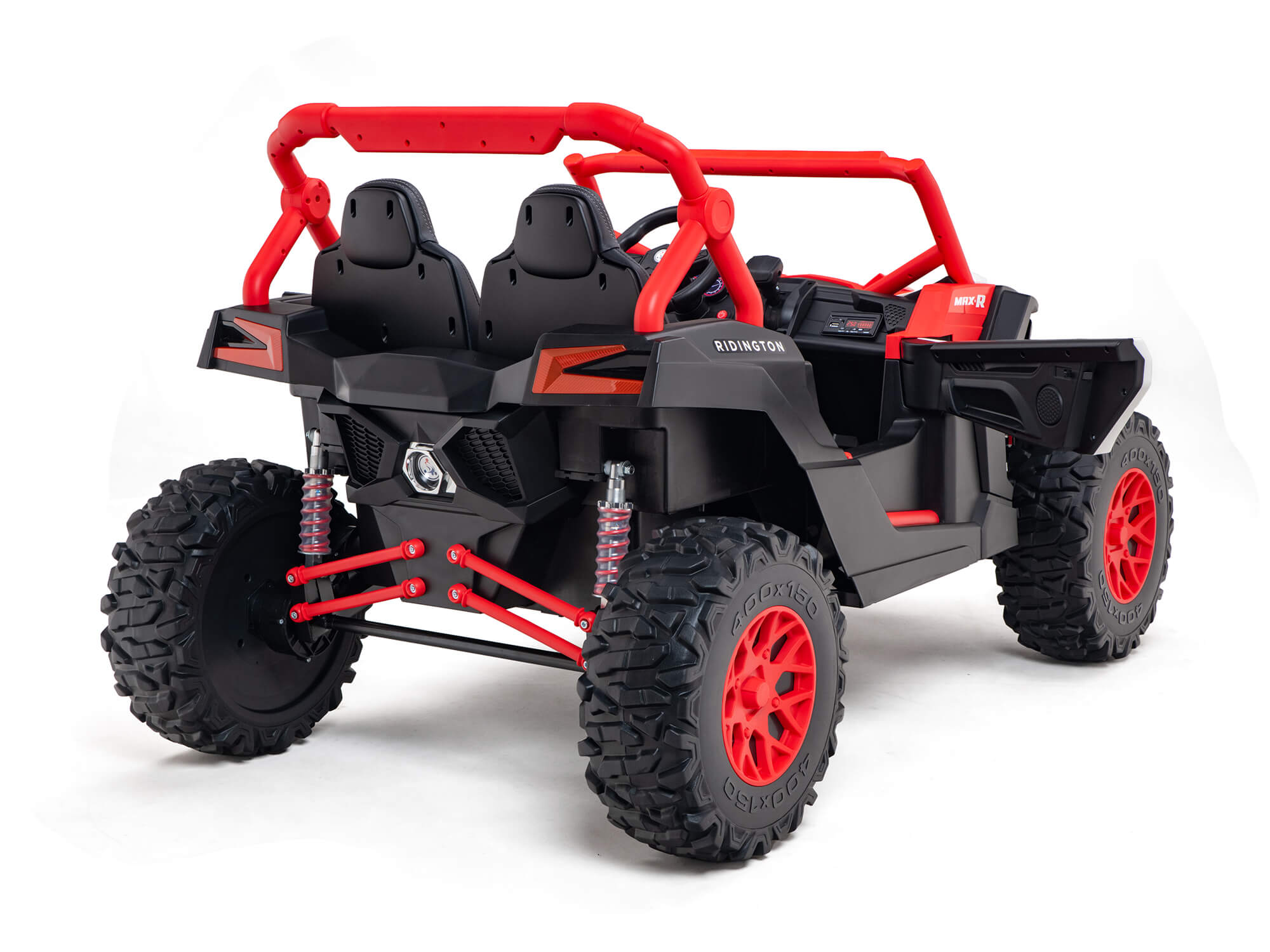 Red 2-Seater XXL Premium MegaTrek 2-Seater 24V 4X4/AWD Kids Ride on UTV Buggy W/ EVA Rubber Wheels, BT & RC