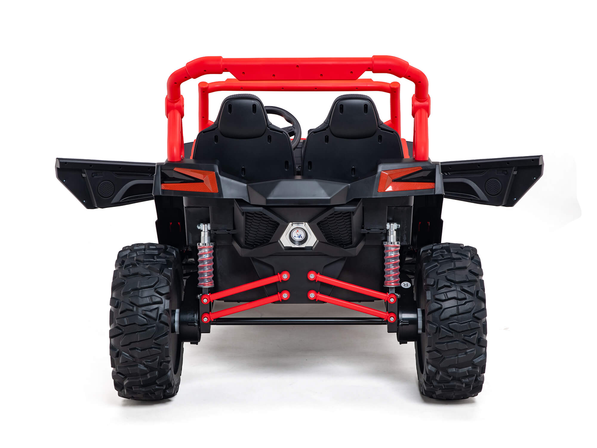 Red 2-Seater XXL Premium MegaTrek 2-Seater 24V 4X4/AWD Kids Ride on UTV Buggy W/ EVA Rubber Wheels, BT & RC