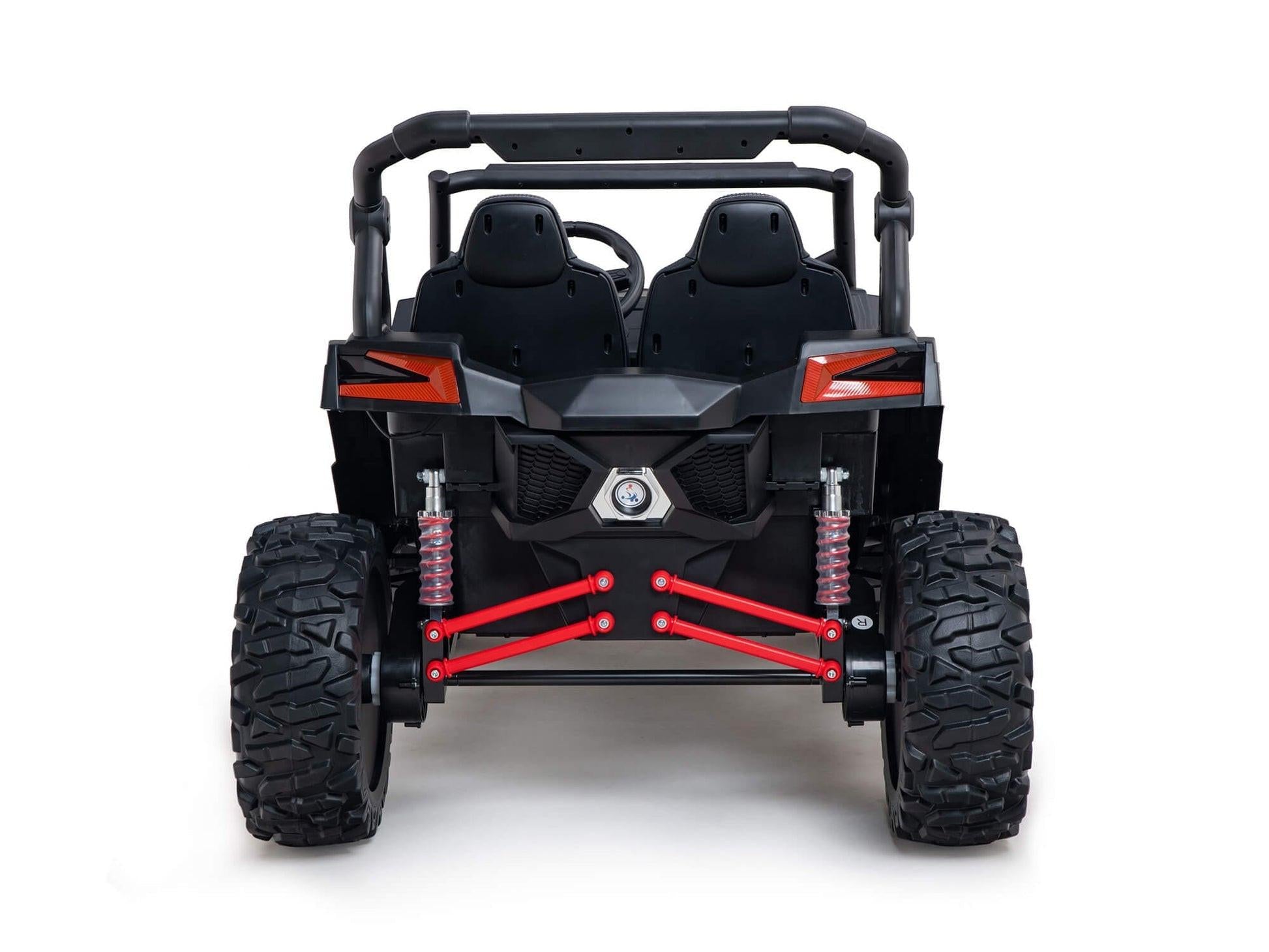 Black 2-Seater XXL Premium MegaTrek 2-Seater 24V 4X4/AWD Kids Ride on UTV Buggy W/ EVA Rubber Wheels, BT & RC.