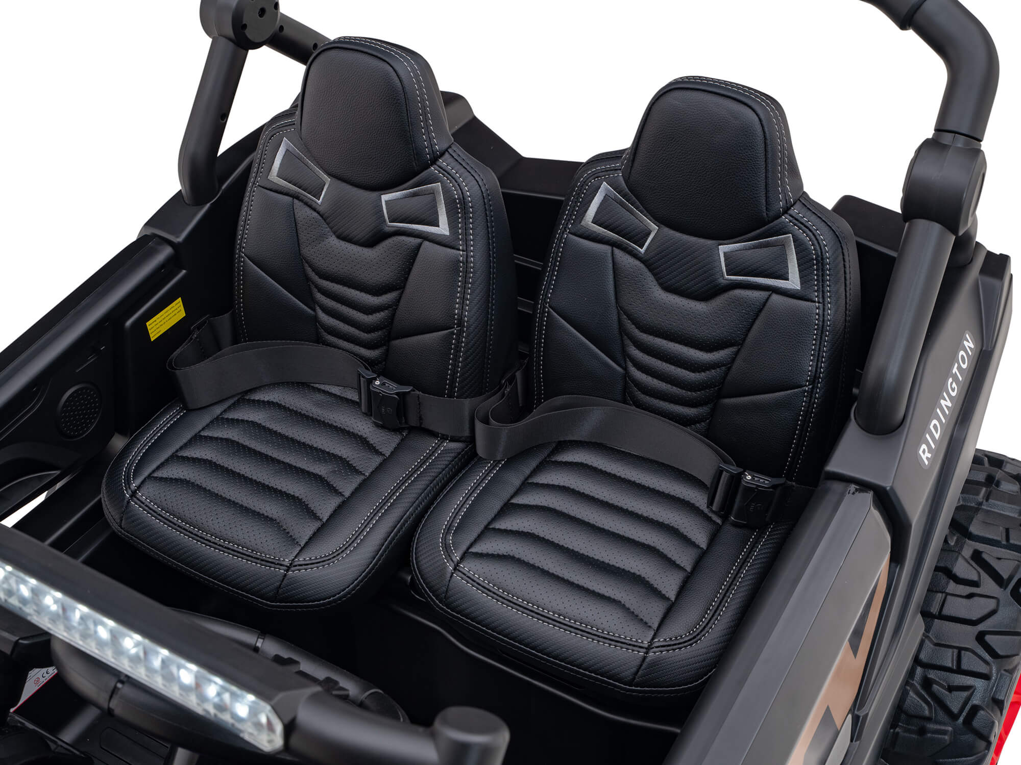 Black 2-Seater XXL Premium MegaTrek 2-Seater 24V 4X4/AWD Kids Ride on UTV Buggy W/ EVA Rubber Wheels, BT & RC