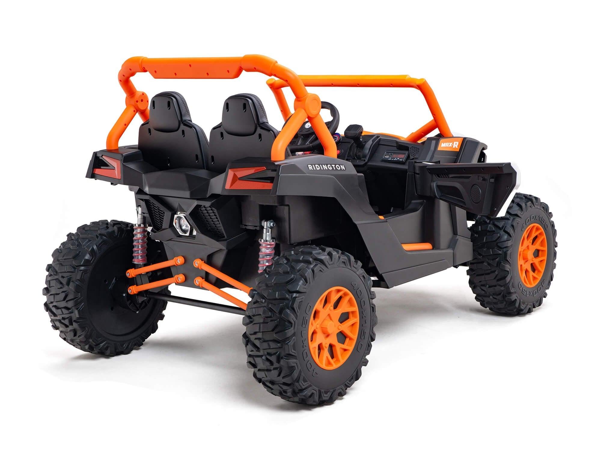 Orange 2-Seater XXL Premium MegaTrek 2-Seater 24V 4X4/AWD Kids Ride on UTV Buggy W/ EVA Rubber Wheels, BT & RC.