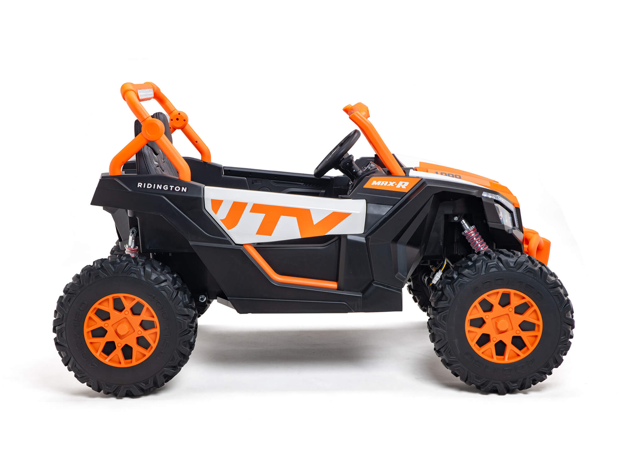 Orange 2-Seater XXL Premium MegaTrek 2-Seater 24V 4X4/AWD Kids Ride on UTV Buggy W/ EVA Rubber Wheels, BT & RC