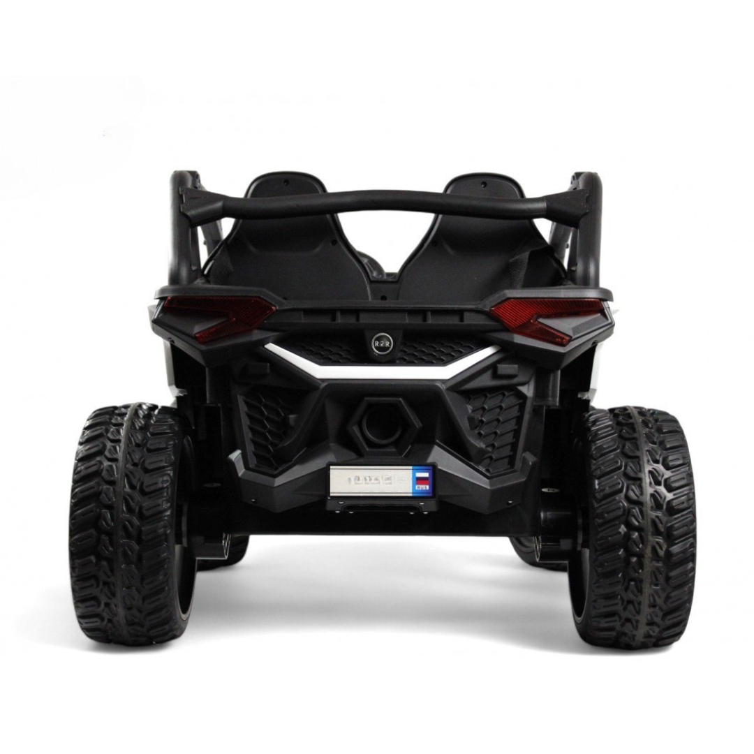 White Power MX 2-Seater 24V 4x4 Kids' Ride-on UTV Buggy W/ EVA Rubber Wheels, Music & RC
