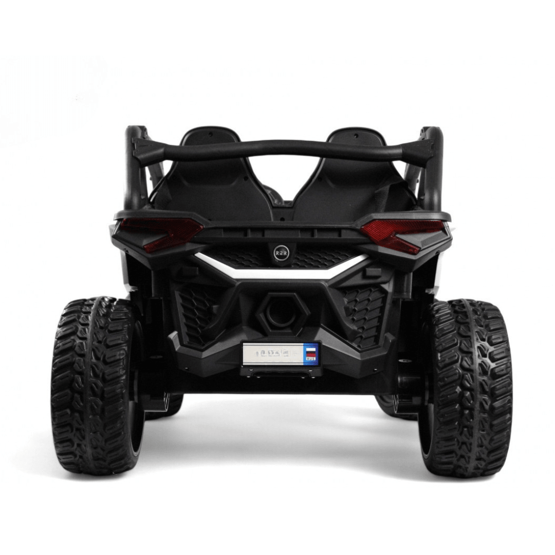 White Power MX 2-Seater 24V 4x4 Kids' Ride-on UTV Buggy W/ EVA Rubber Wheels, Music & RC.