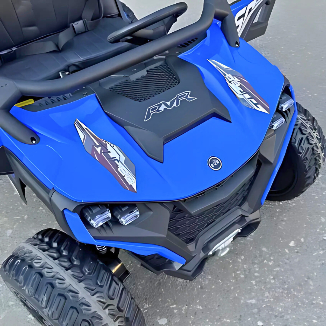Blue Power MX 2-Seater 24V 4x4 Kids' Ride-on UTV Buggy W/ EVA Rubber Wheels, Music & RC