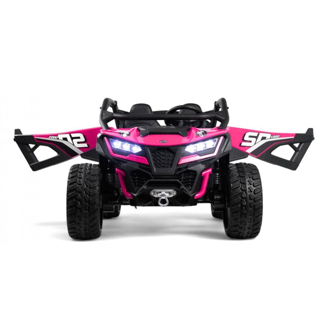 Pink Power MX 2-Seater 24V 4x4 Kids' Ride-on UTV Buggy W/ EVA Rubber Wheels, Music & RC
