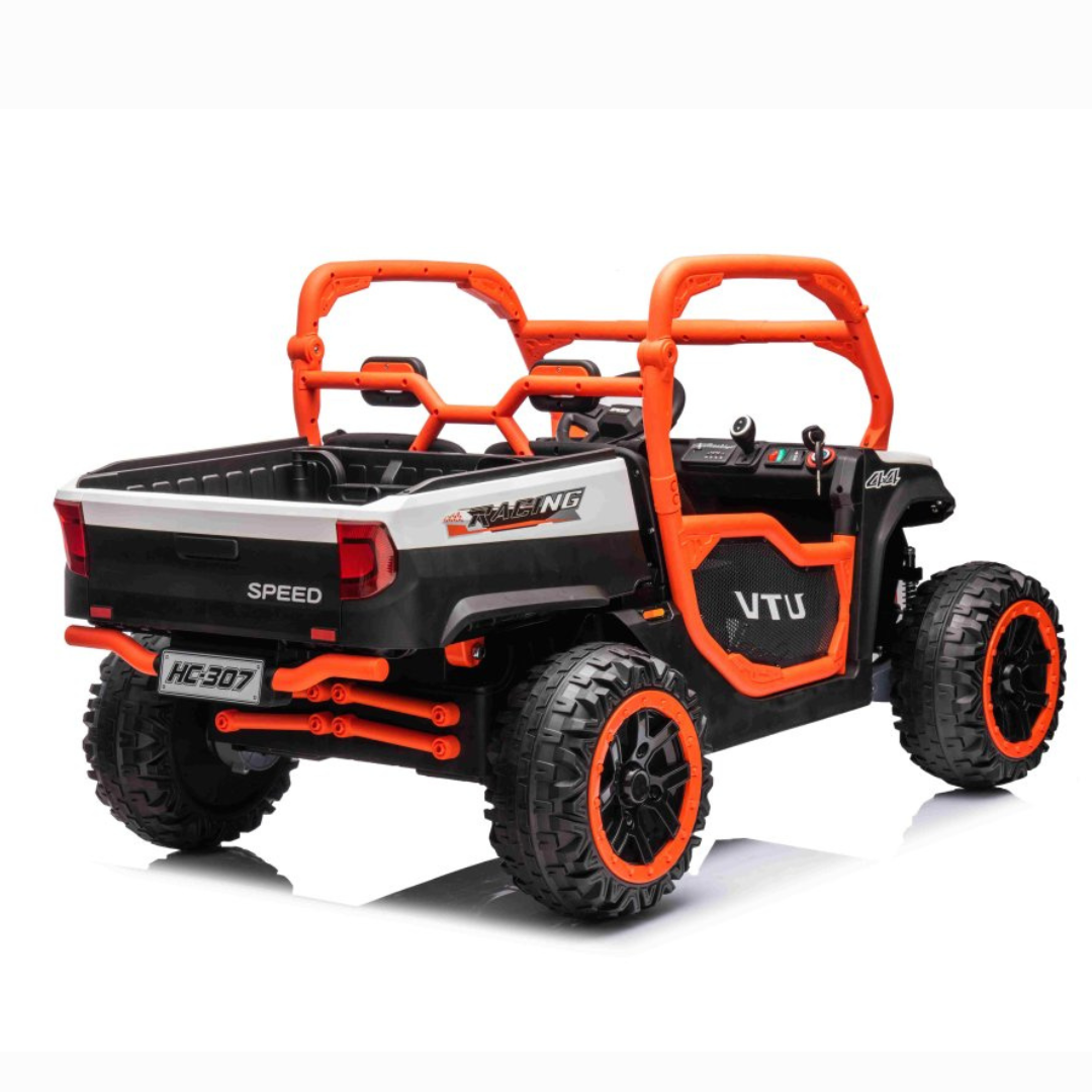 24V Farmer Edition 2-Seater 4x4 Kids' Ride-on UTV Buggy W/ EVA Rubber Wheels, Dump Bed, Music & RC