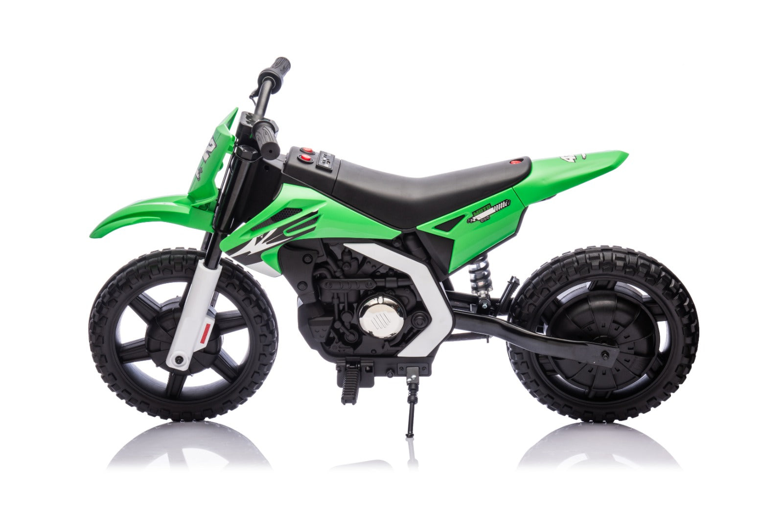 Green 24V Electric MotoX Dirt Bike for Kids, Up to 18 km/h
