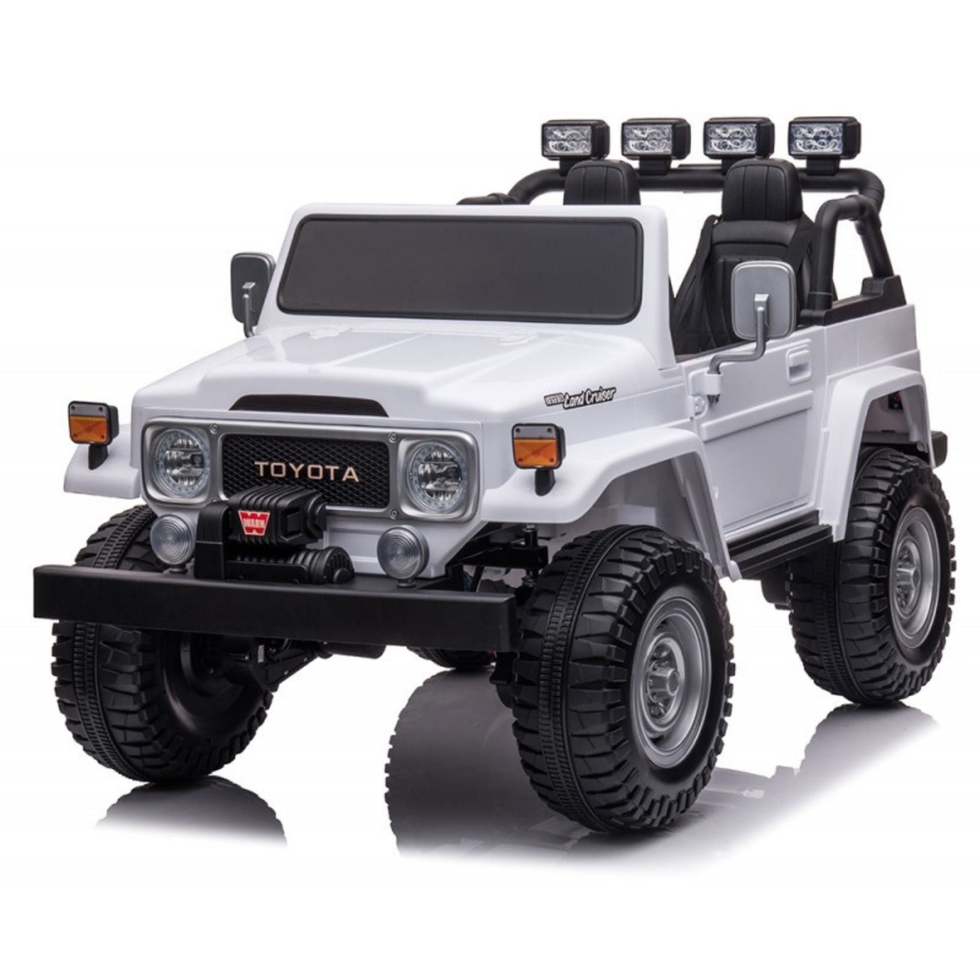 White 2-Seater Premium Edition Toyota 24V / 4x4 Truck for Kids, RC image 15
