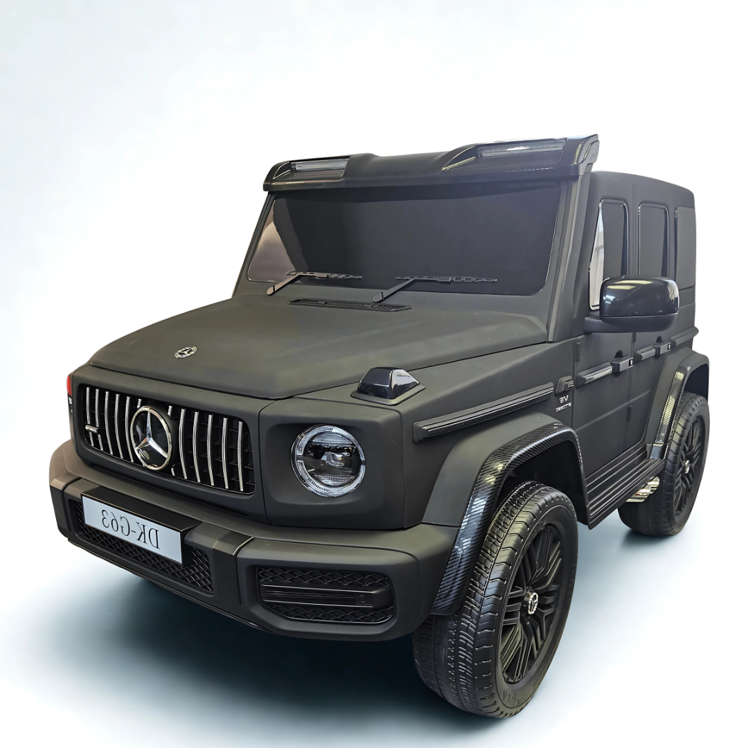 2x24V Platinum Matte Black Edition XXL 4x4 Mercedes G63 Kids' Ride on SUV W/ MP4, EVA Rubber Wheels & RC