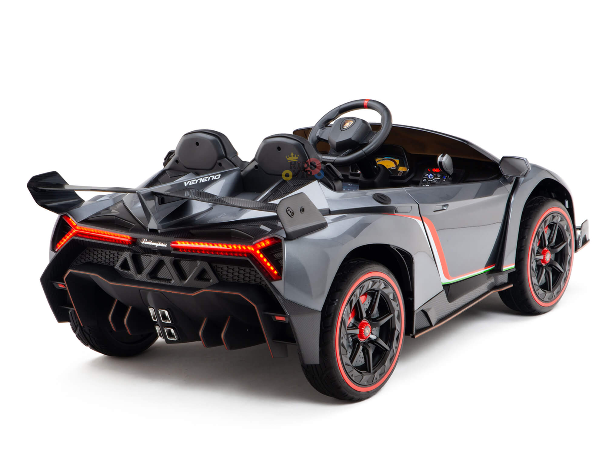 Limited Edition Silver Lamborghini Veneno 12V 4X4 Toddlers Ride-on Car, BT, RC image 3