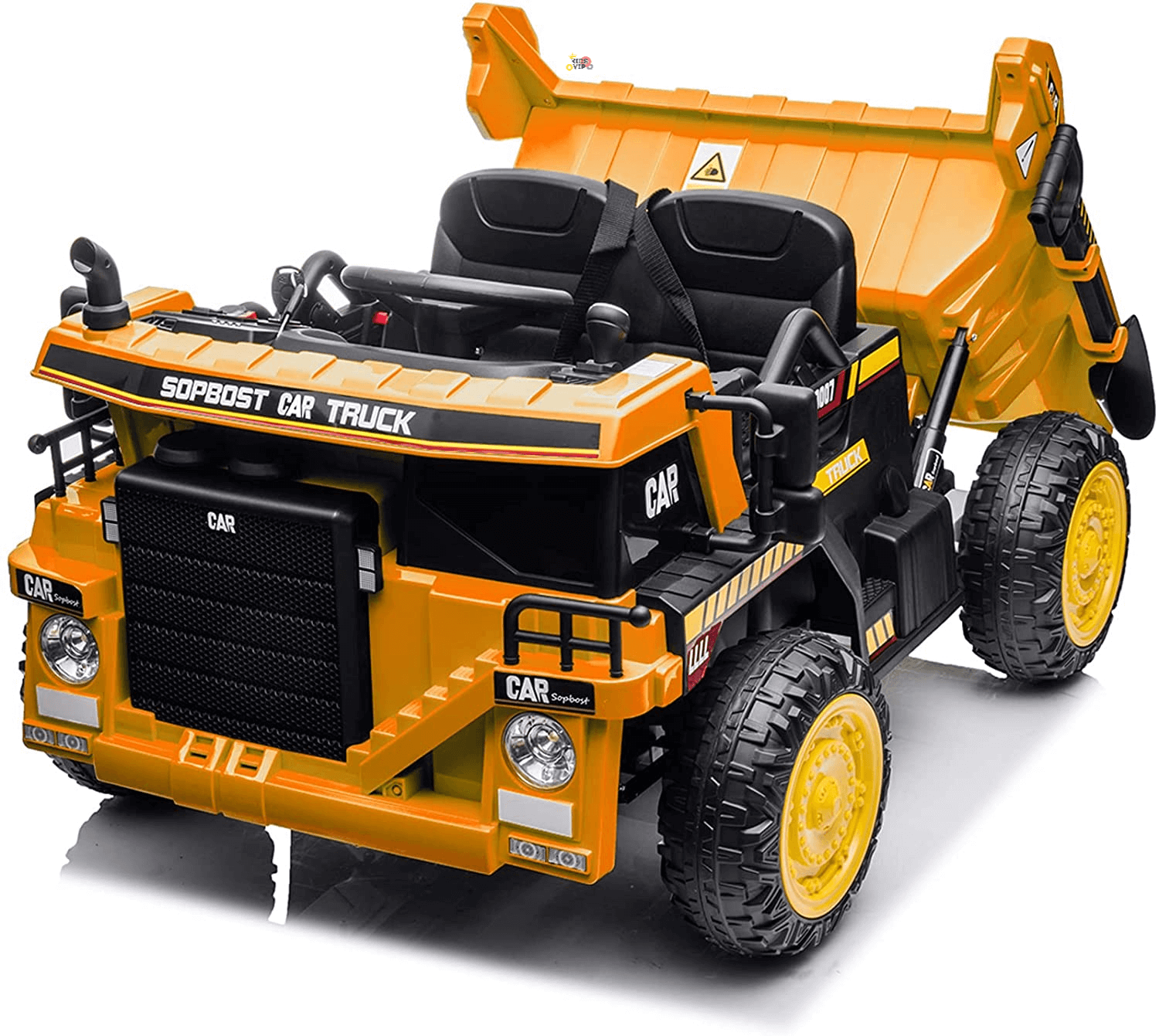 Construction Dump Truck 12V Ride-On With Rubber Wheels, Automatic Dump Bed, Remote Control image 18