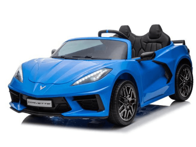 Upgraded 24v Corvette C8 2-Seater Ride-on Car, Eva Wheels, Leather Seats, RC image 0