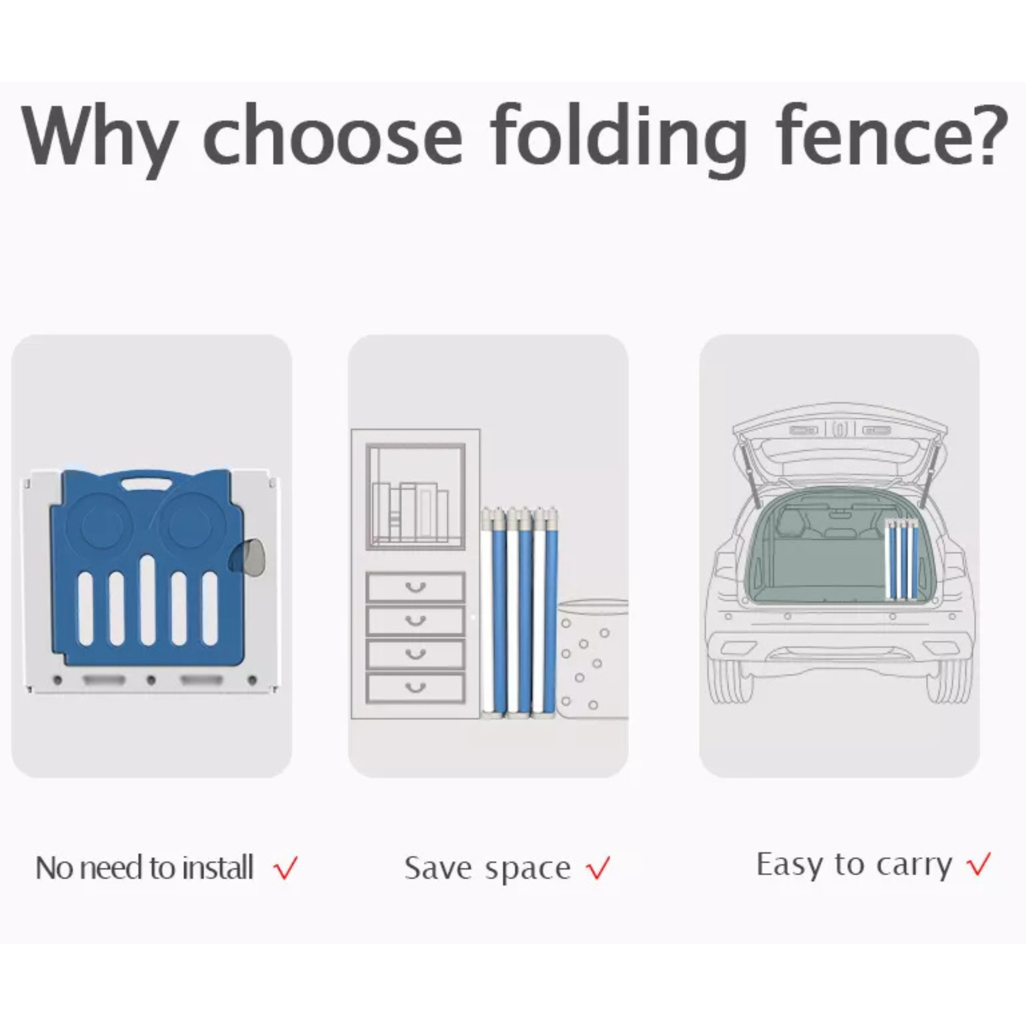 20 Panels Indoor/Outdoor Foldable Playpen, Fence, Safety Play yard with Activity for Toddlers and Infants image 26