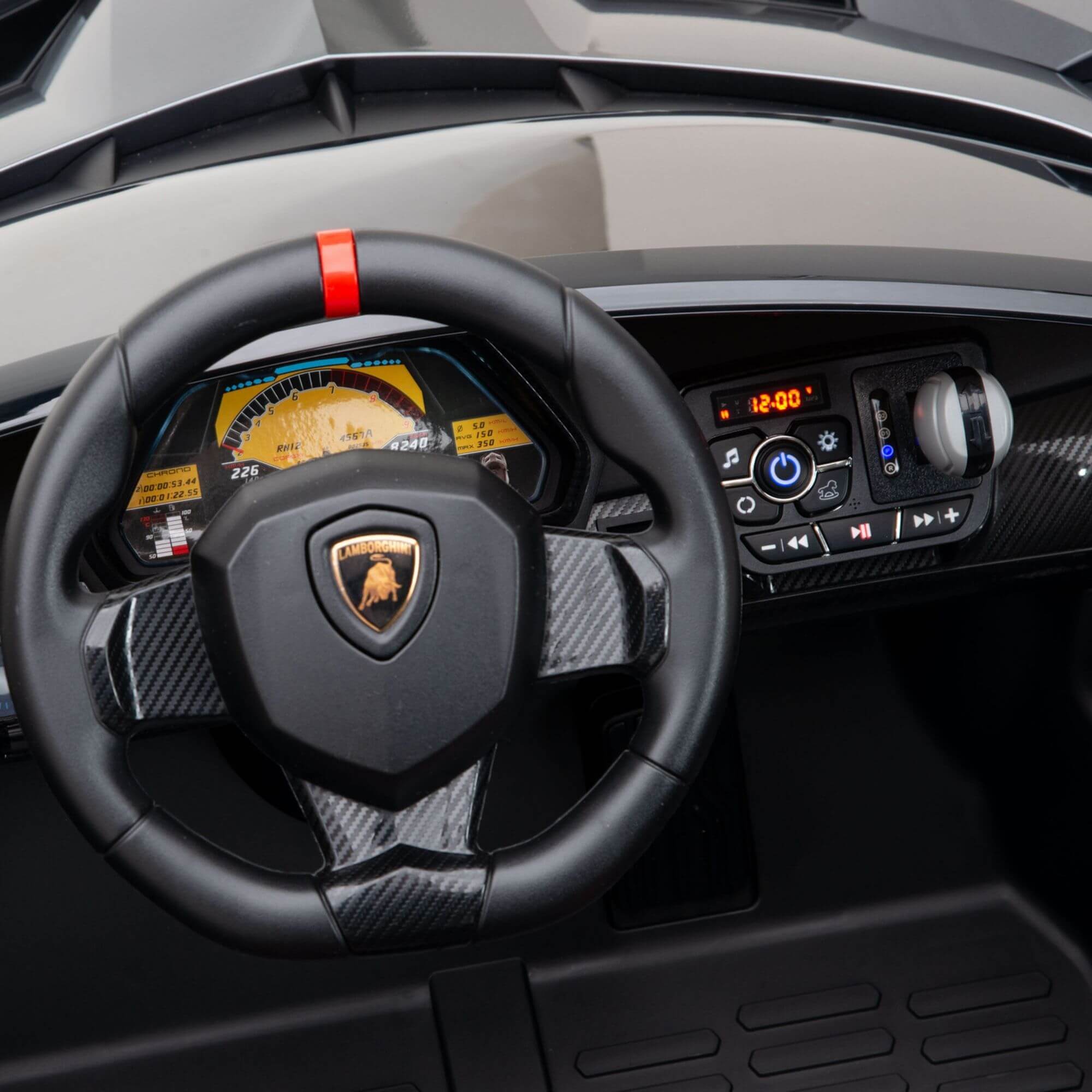 Limited Edition Silver Lamborghini Veneno 12V 4X4 Toddlers Ride-on Car, BT, RC image 13