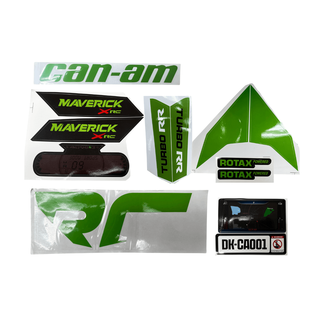 12V/24V Can-Am Maverick - Green Stickers image 0