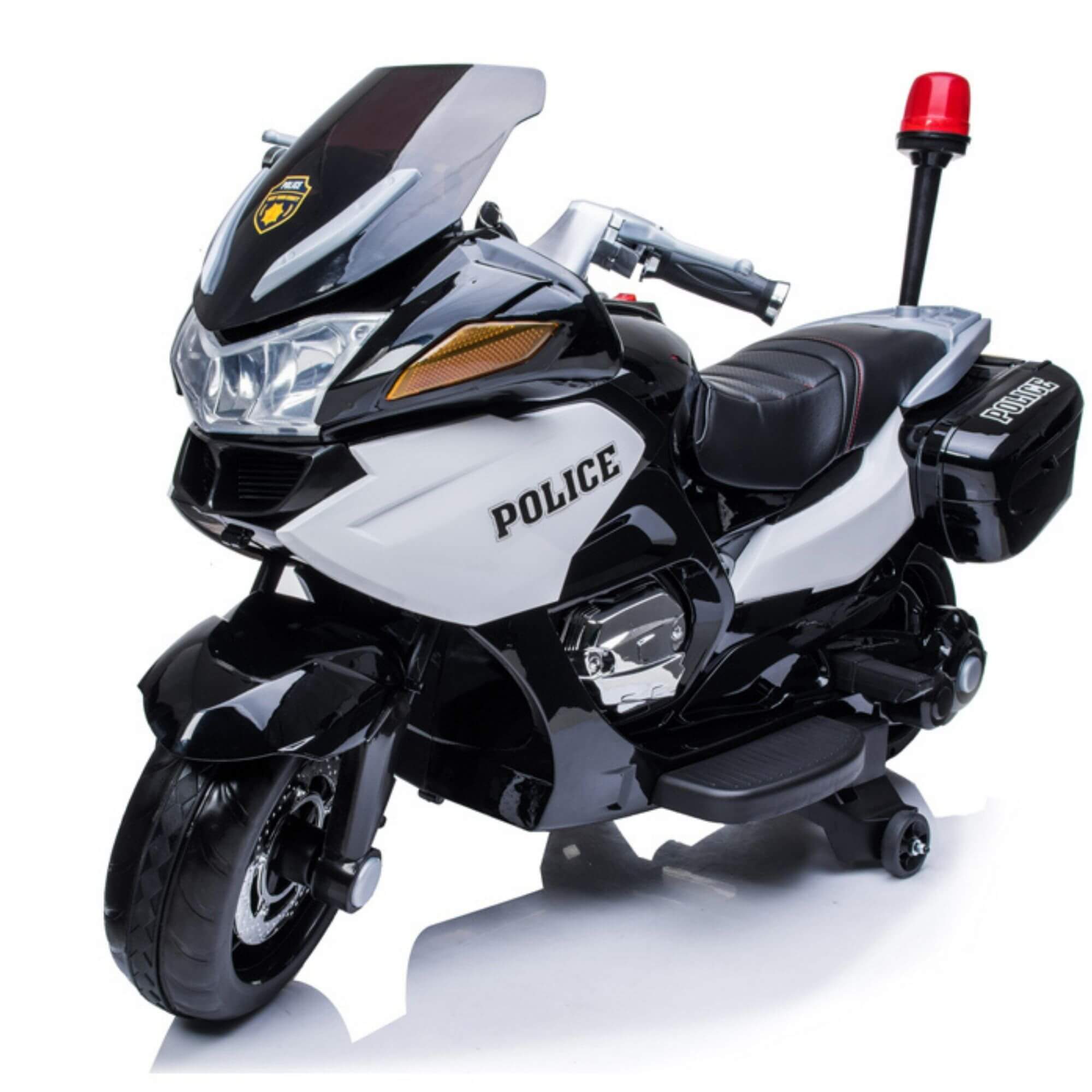 Police Officer Edition 24V Kids Motorcycle With Music, Lights and Rubber Wheels image 15