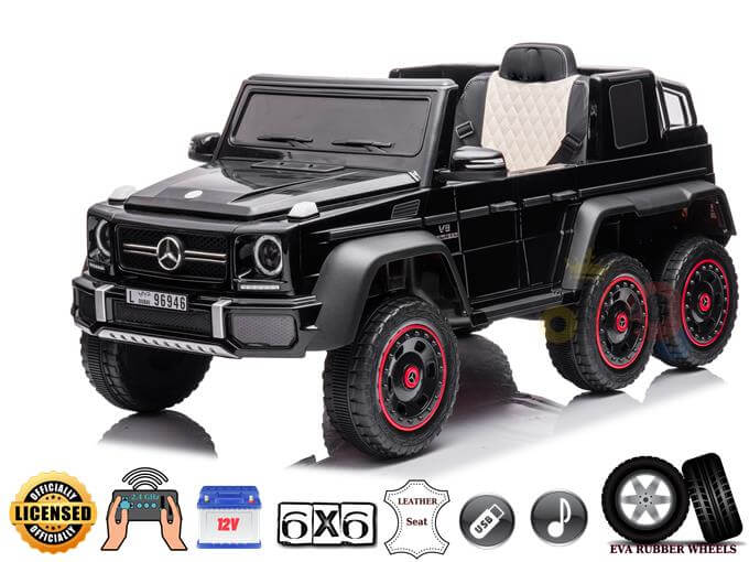 12V Complete Edition 6X6/6WD Mercedes Benz AMG G63 Ride-on Truck, EVA Wheels, Leather Seat, RC image 1