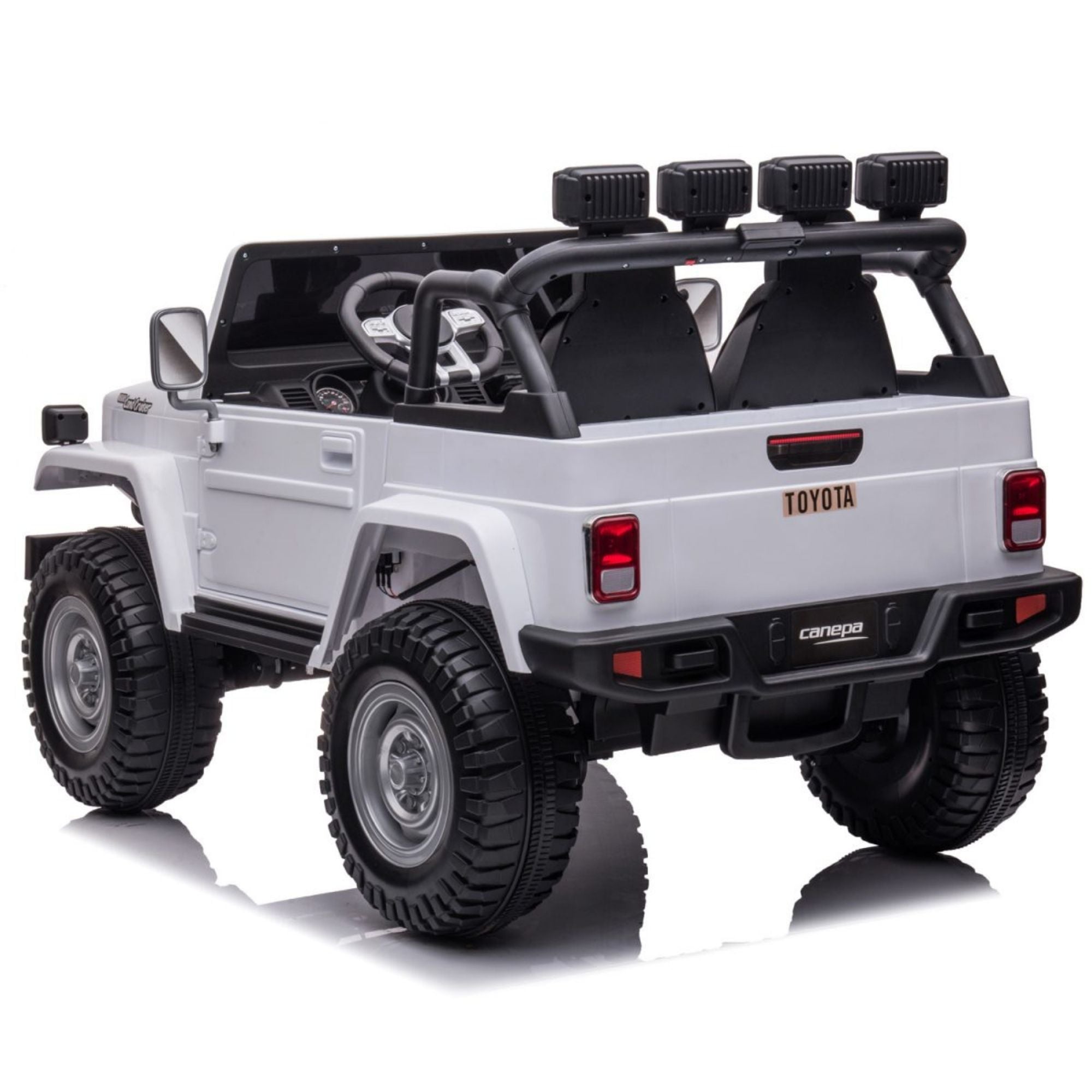 White 2-Seater Premium Edition Toyota 24V / 4x4 Truck for Kids, RC image 18