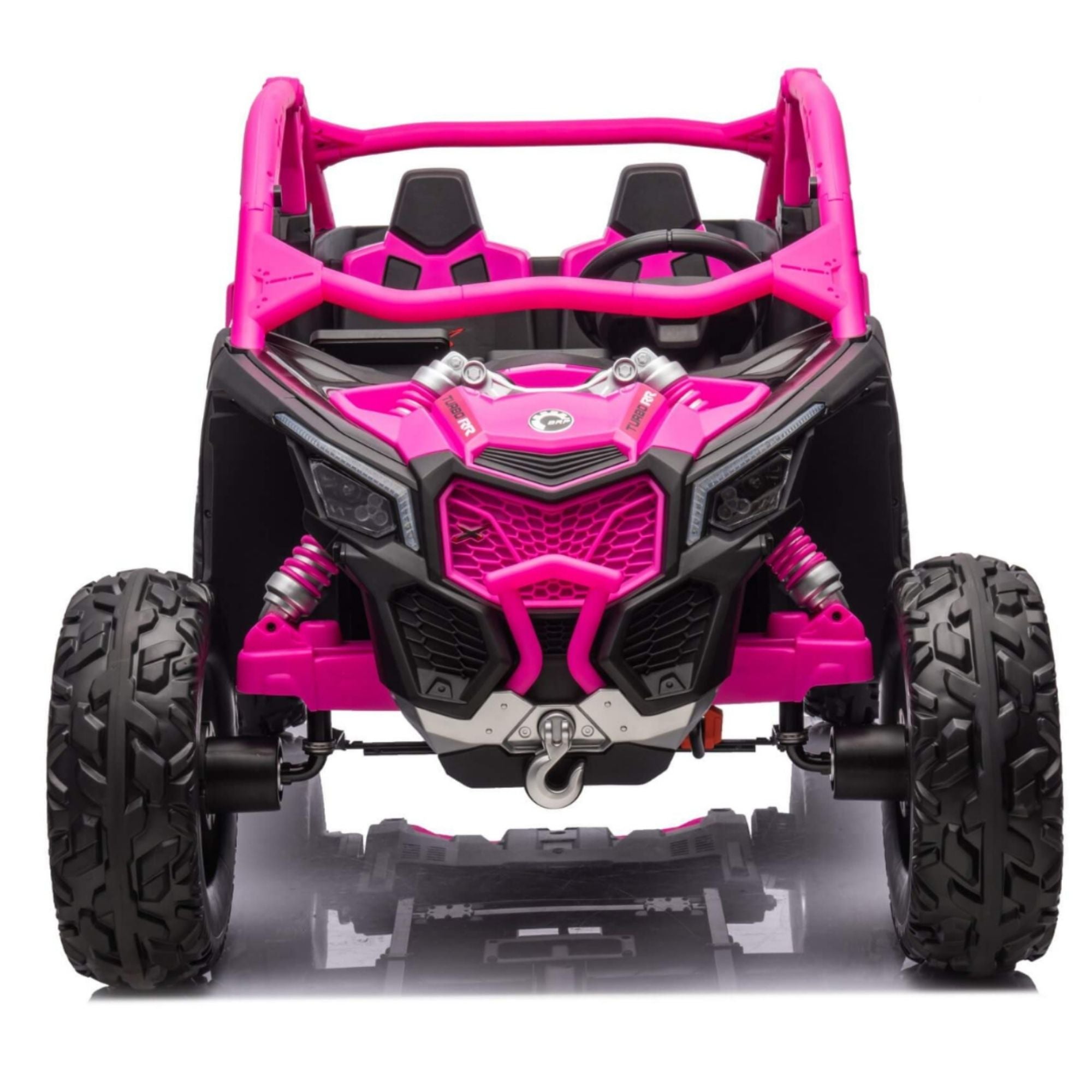 Licensed LX Performance Edition 24V Can-Am Maverick 4WD Double 24V Battery Pack, 2-Seater Kids' Buggy, Music, EVA Wheels, Leather Seats, RC image 10