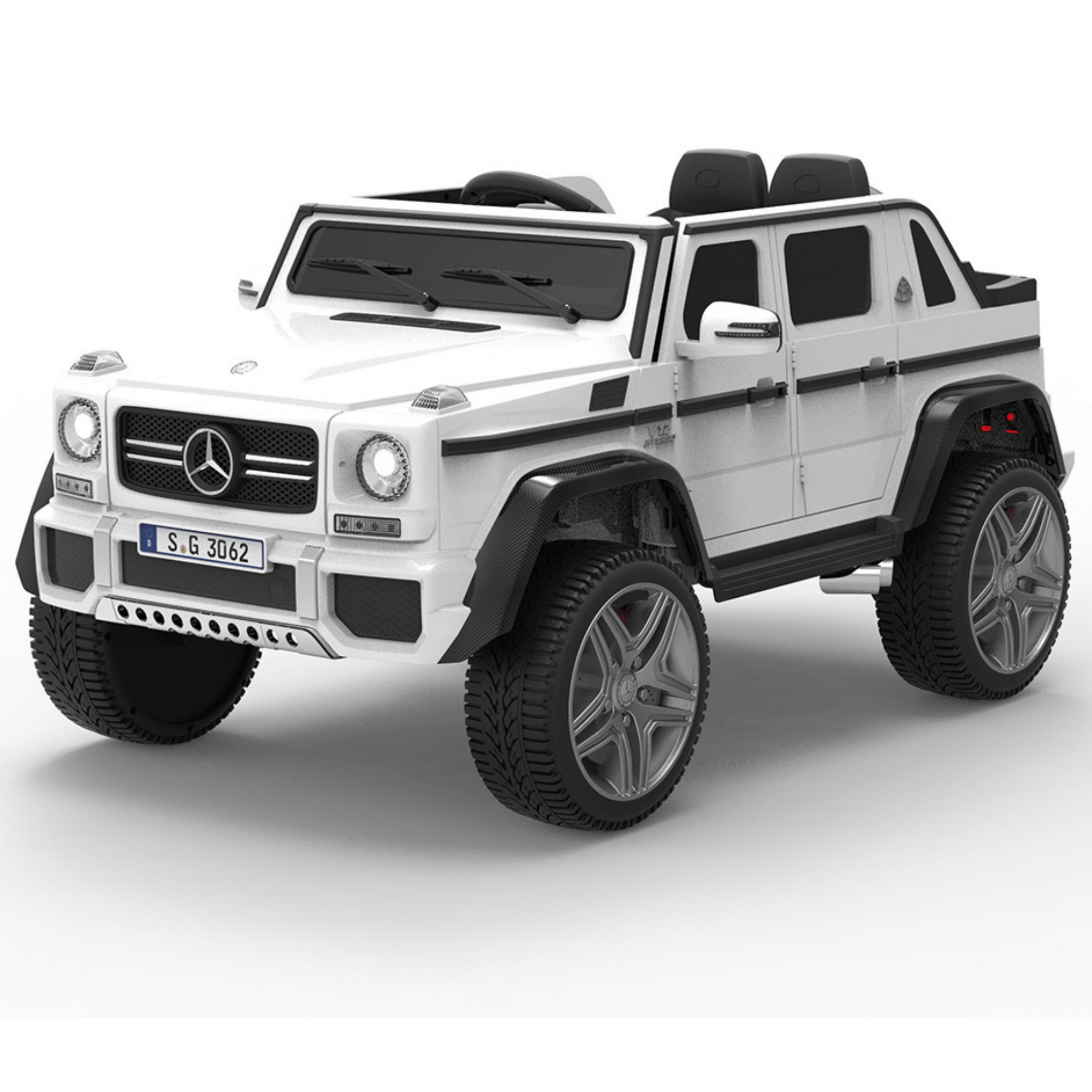 White Luxury 4WD Edition Mercedes Maybach G650 12V Ride On Car For Kids With RC image 3