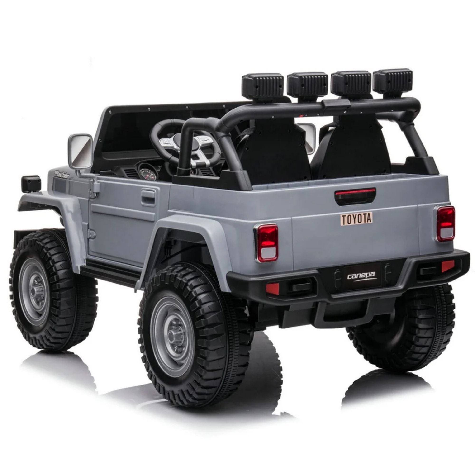 Grey 2-Seater Premium Edition Toyota 24V / 4x4 Truck for Kids, RC image 19