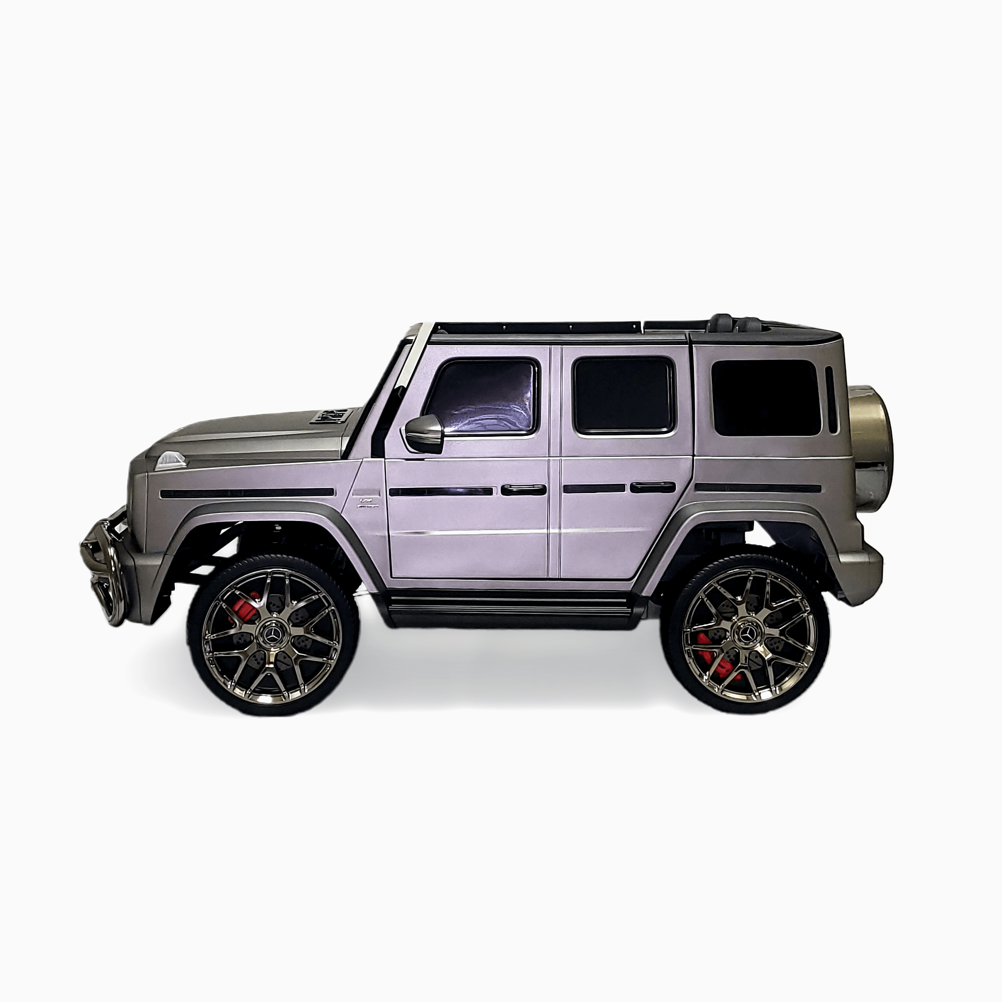 Exclusive Matte Grey Mercedes Benz G Series 2-Seater 24V Kids Ride-on Truck, EVA Wheels, Leather Seats, Light-up Logo, 4WD, BT, RC image 9