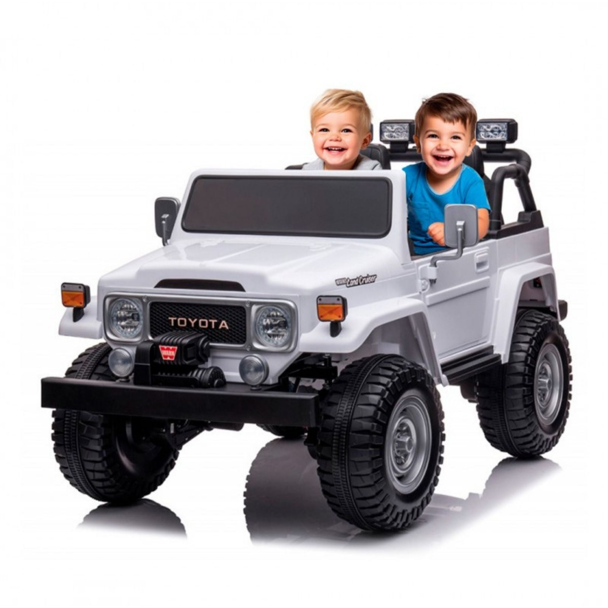 White 2-Seater Premium Edition Toyota 24V / 4x4 Truck for Kids, RC image 17