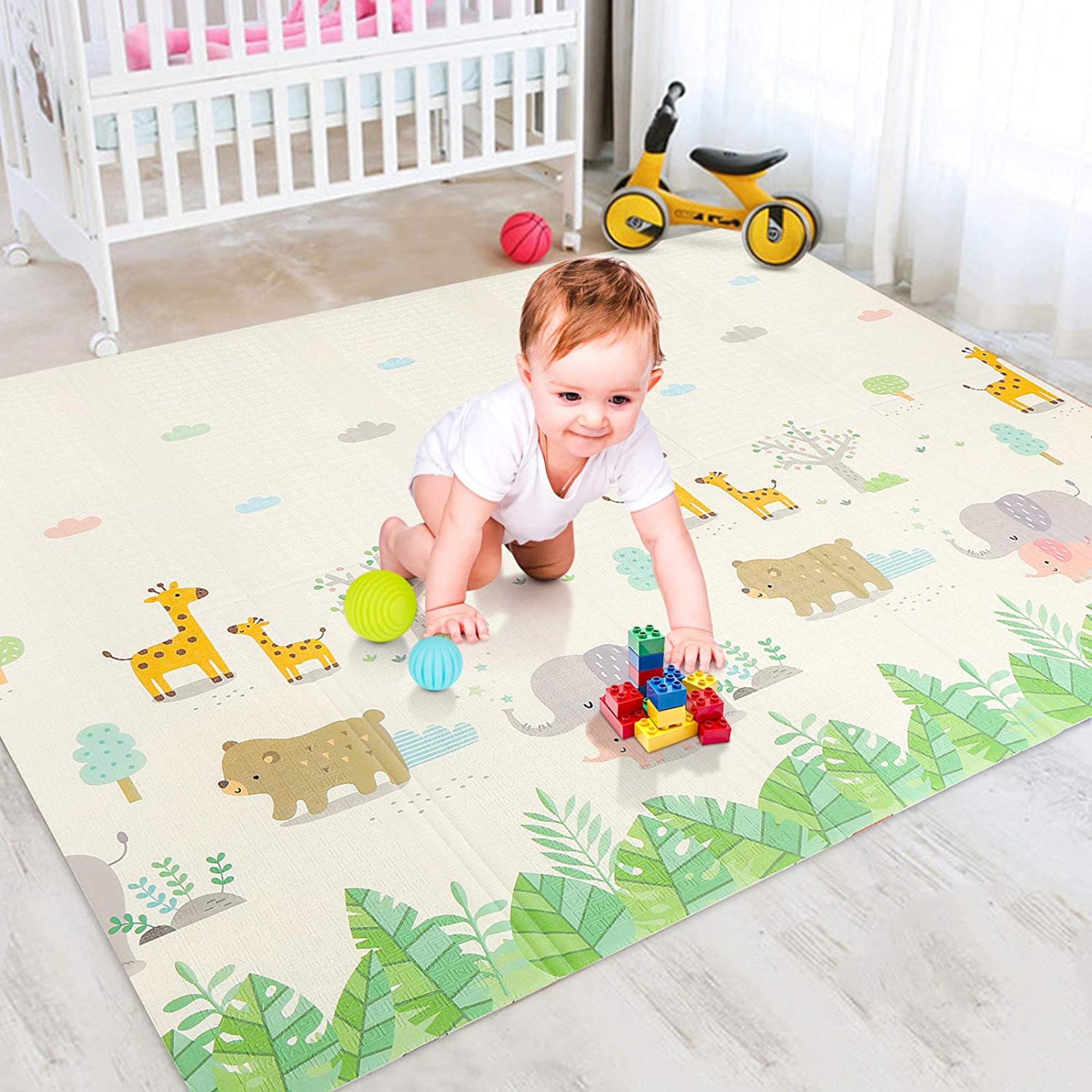 XL Double Sided Foldable, Waterproof Foam Play Mat ABC Edition, 200x180x1cm image 19