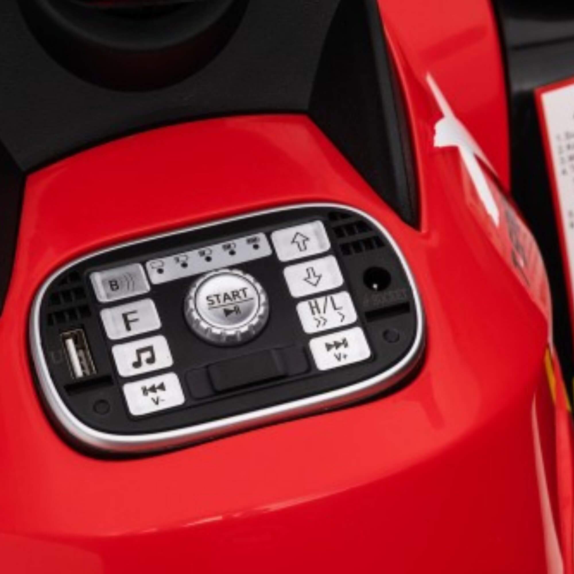 Upgraded Titan Edition 24V Kids’ 4x4 Ride-On Quad ATV with Rubber Tires, Leather Seat, BT image 13