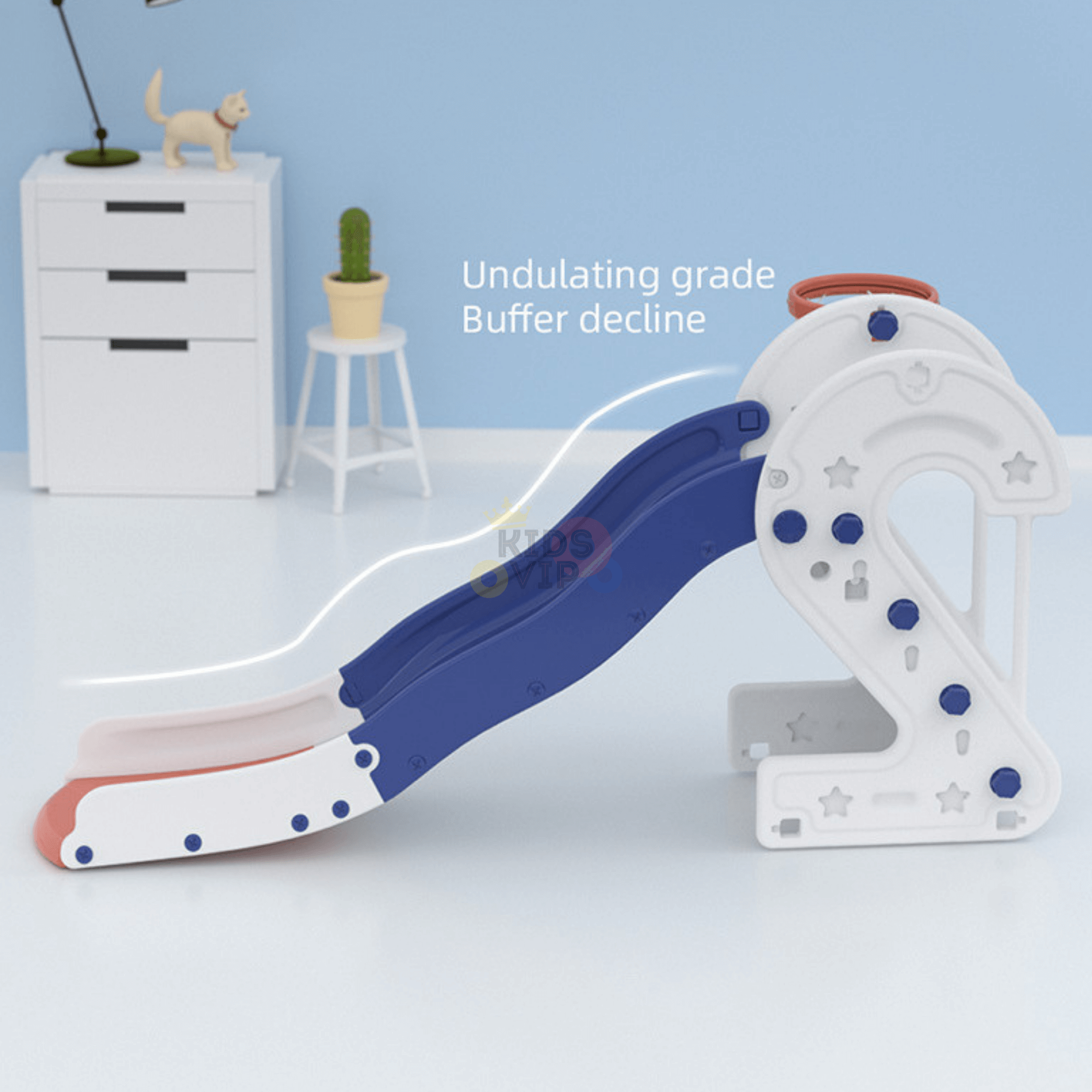 Indoor / Outdoor Number Edition Slide with Full Step and Basketball Ring for Toddlers and Infants image 6