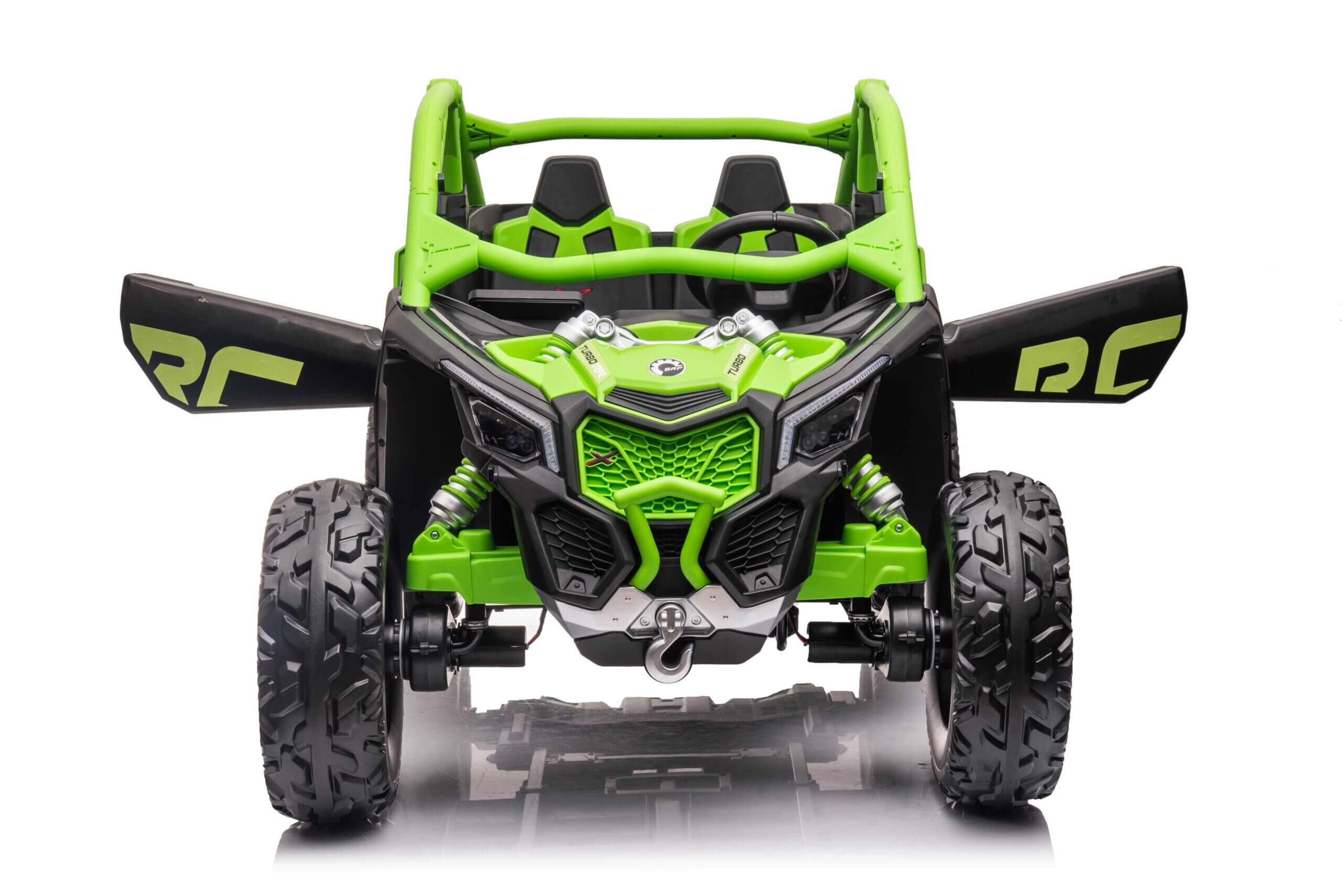 Licensed LX Performance Edition 24V Can-Am Maverick 4WD Double 24V Battery Pack, 2-Seater Kids' Buggy, Music, EVA Wheels, Leather Seats, RC image 4