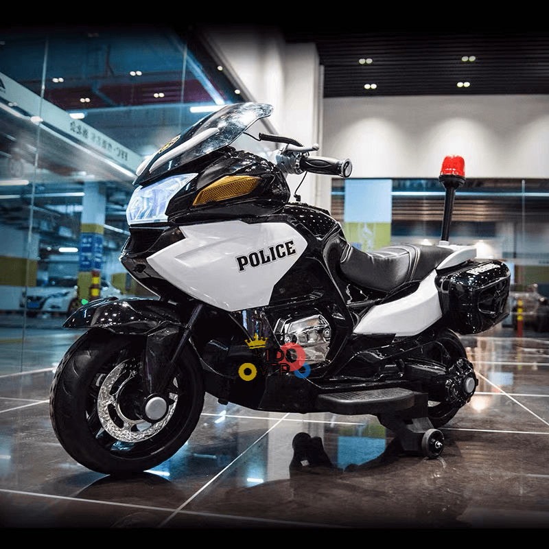 Police Officer Edition 24V Kids Motorcycle With Music, Lights and Rubber Wheels image 2