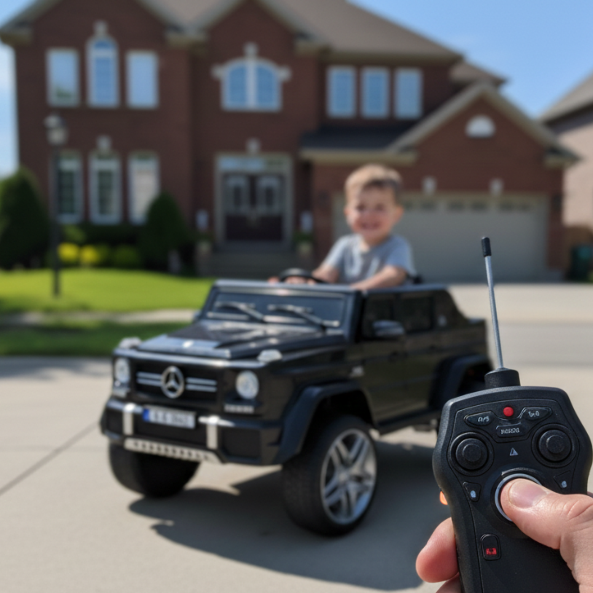 12V Matte Black Luxury Mercedes Maybach G650s Kids' 4x4 Ride-on SUV W/ Rubber Wheels, Music & RC