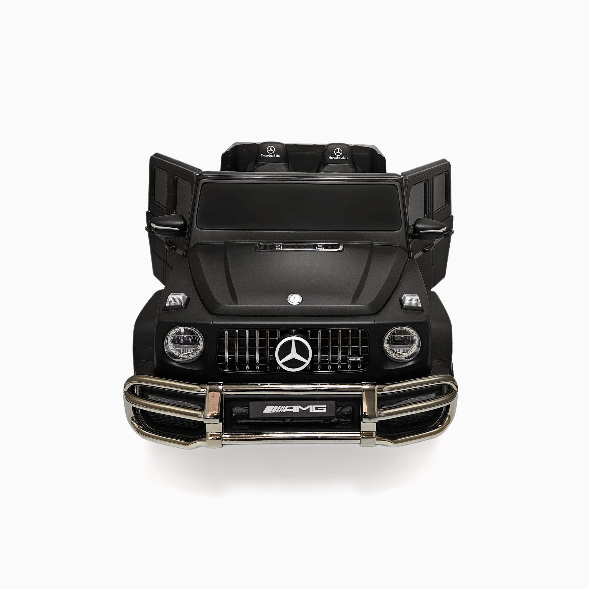 Exclusive Matte Black Mercedes Benz G Series 2-Seater 24V Kids Ride-on Truck, EVA Wheels, Leather Seats, Light-up Logo, 4WD, BT, RC image 6
