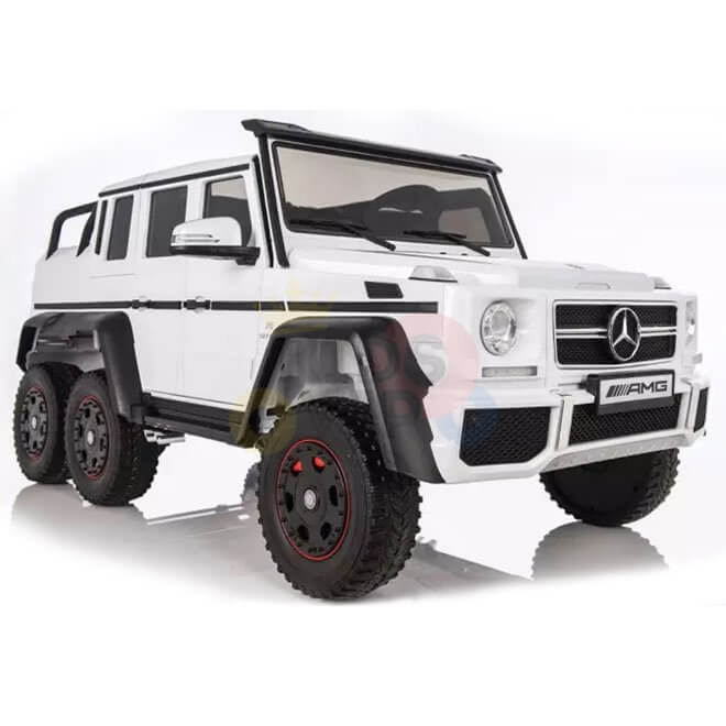 Mercedes G63 24V 6-Wheel 2-Seater Ride-on | 4WD, MP3, SD, USB, Remote Control | White image 7