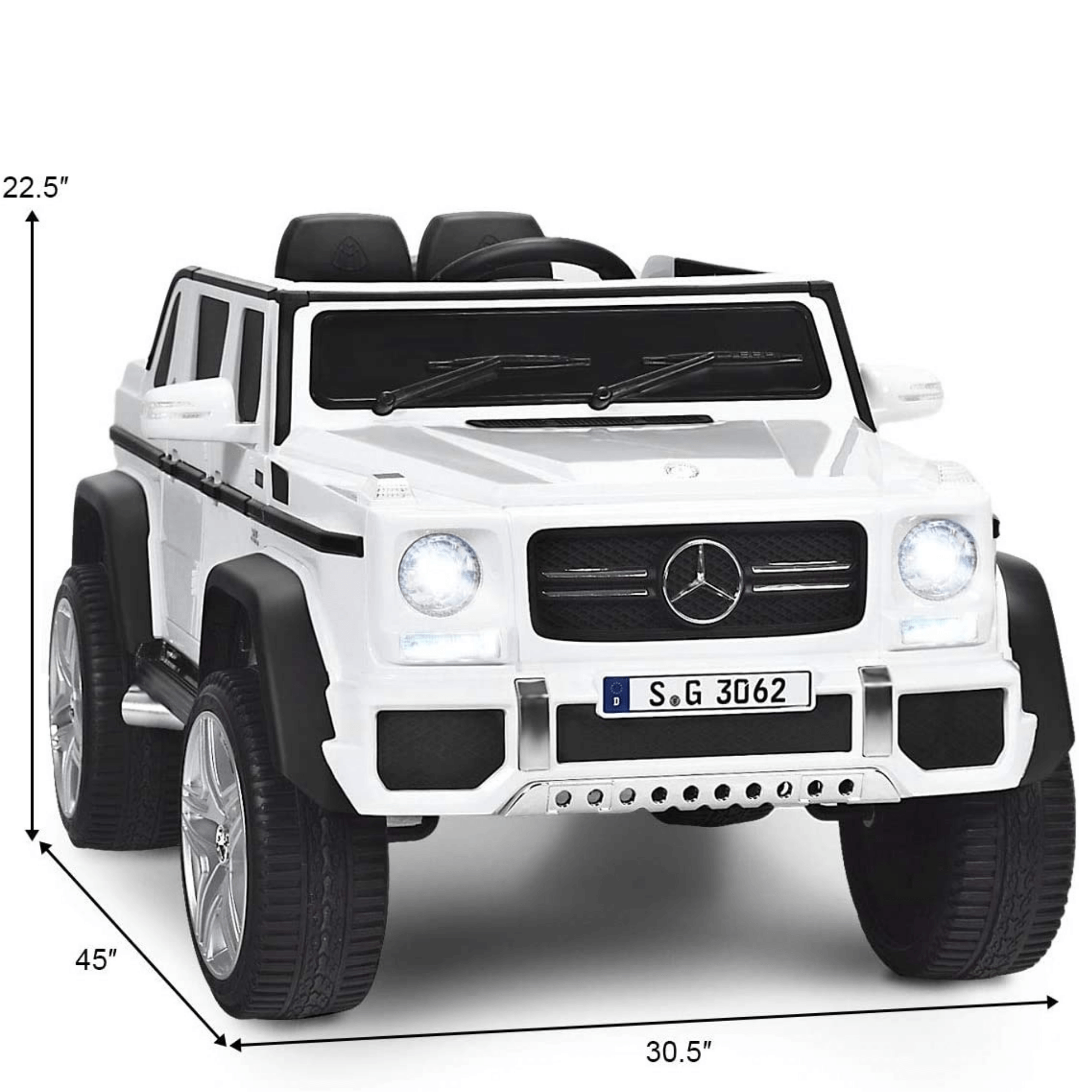 White Luxury 4WD Edition Mercedes Maybach G650 12V Ride On Car For Kids With RC image 18